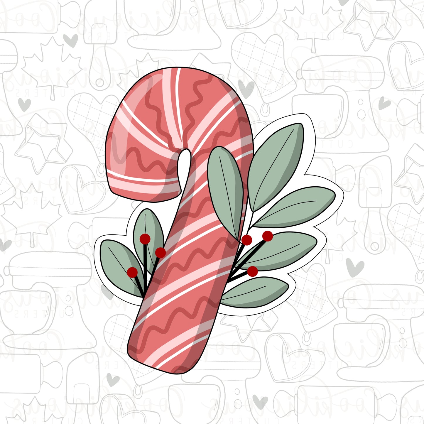 STL - CANDY CANE HOLLY