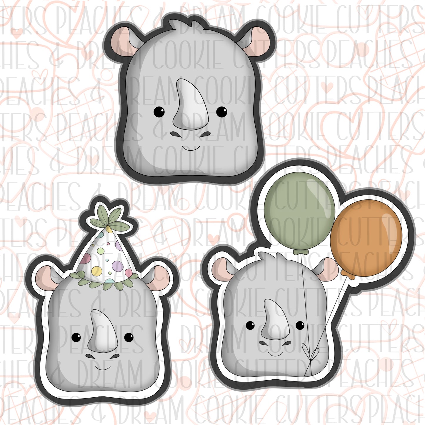 Rhino Face Set (3 Cutters)