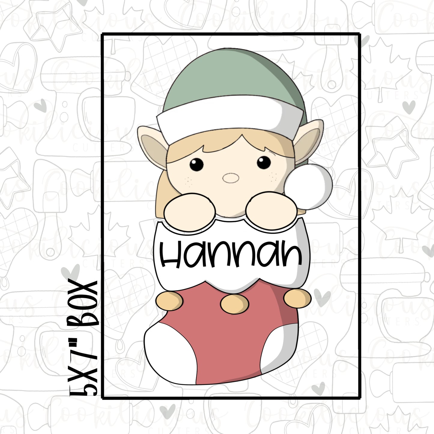 STL - Girl Elf Stocking Set