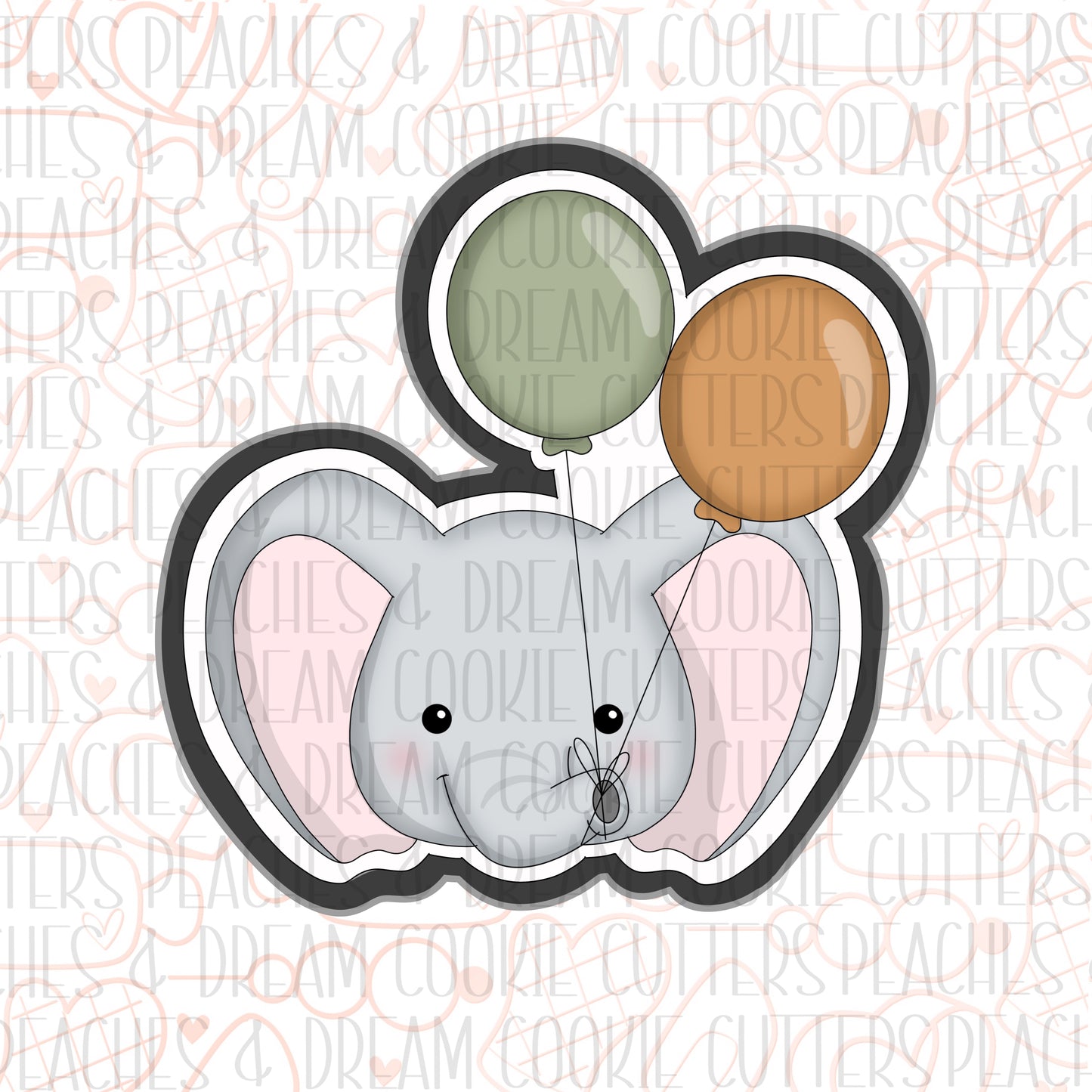 STL - ELEPHANT FACE BALLOONS