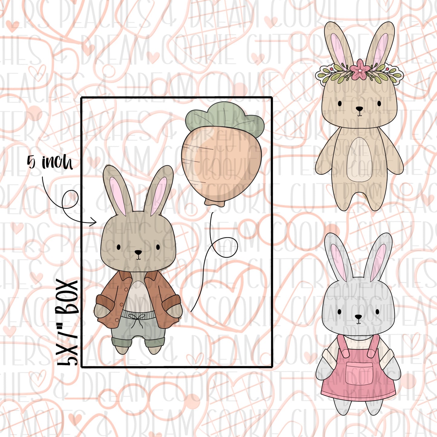 STL - BASIC BUNNY BALLOON SET (3 OPTIONS)