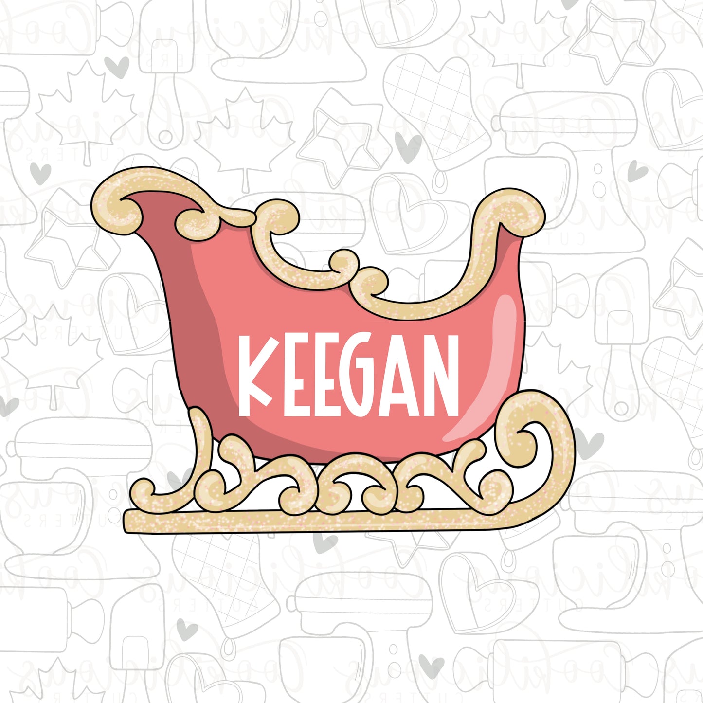 STL - SLEIGH NAME PLAQUE