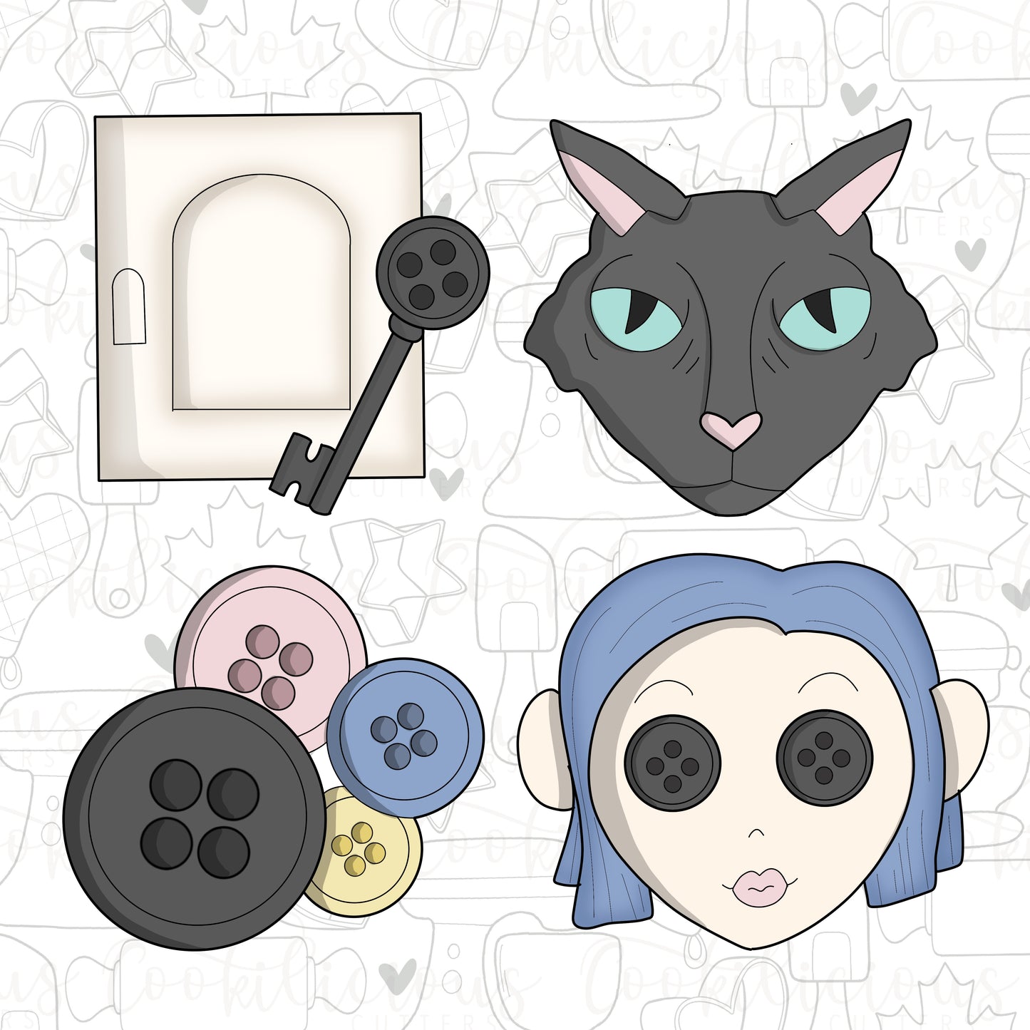 STL - BUTTON MOVIE SET