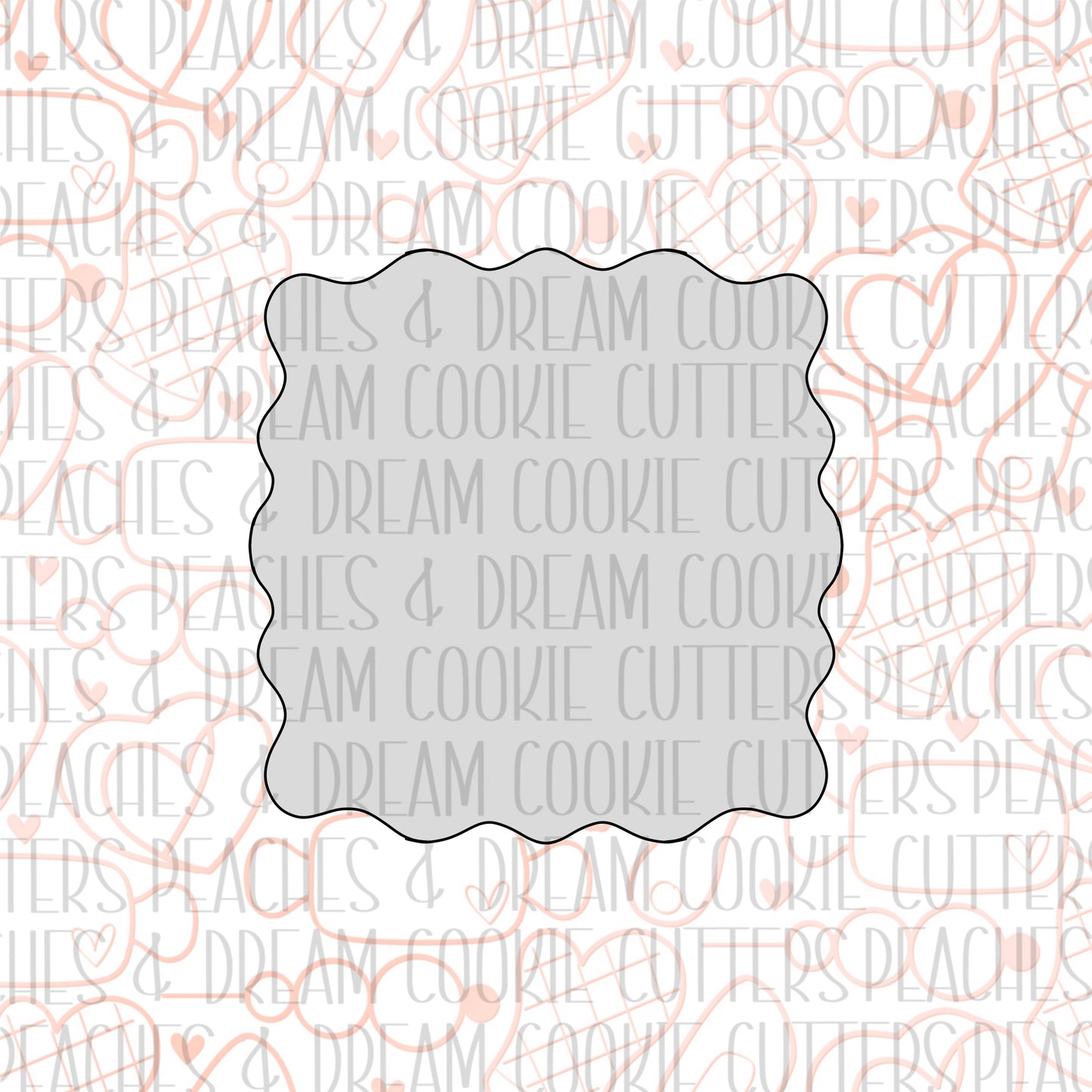 STL - WAVY SQUARE PLAQUE