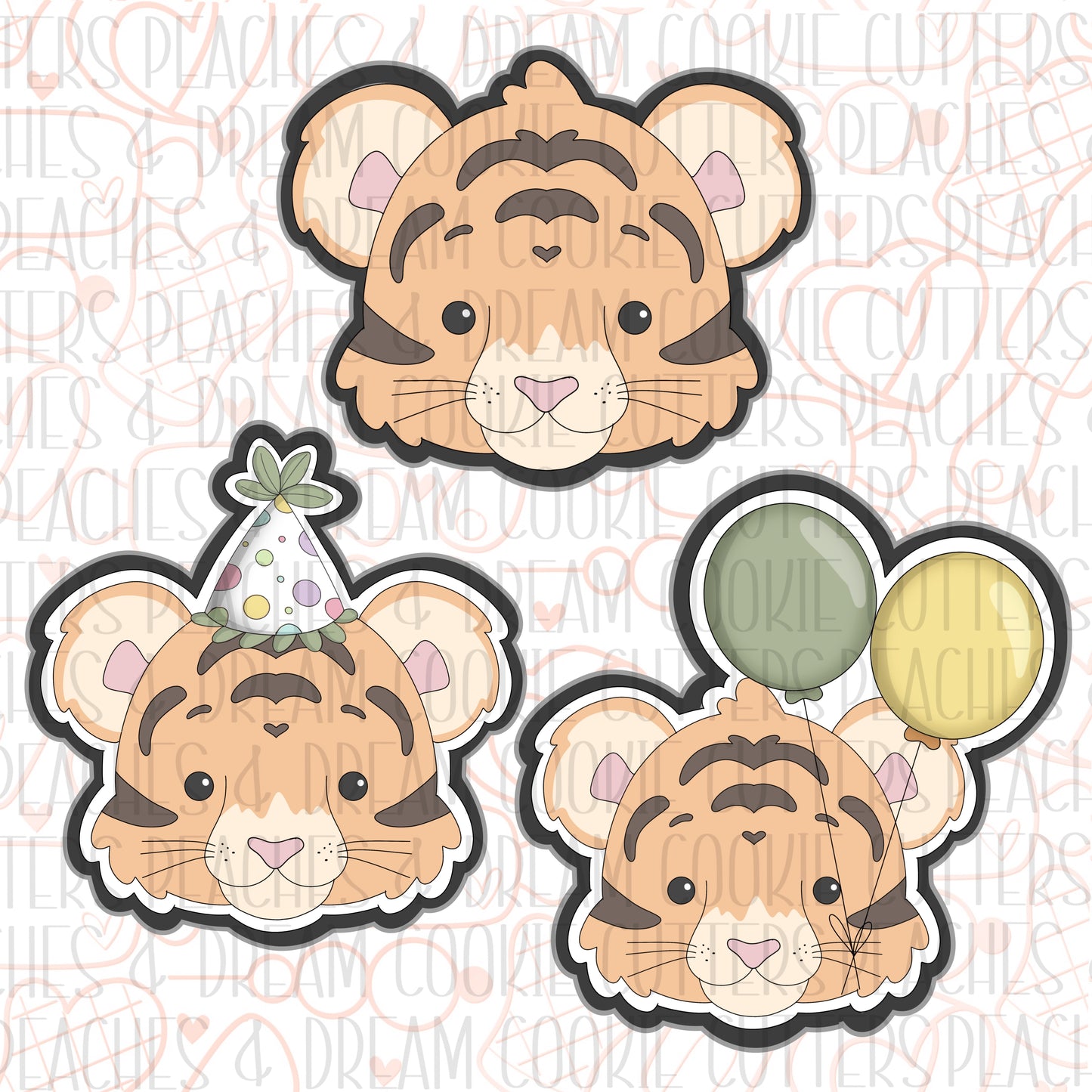 Tiger Face Set (3 Cutters)