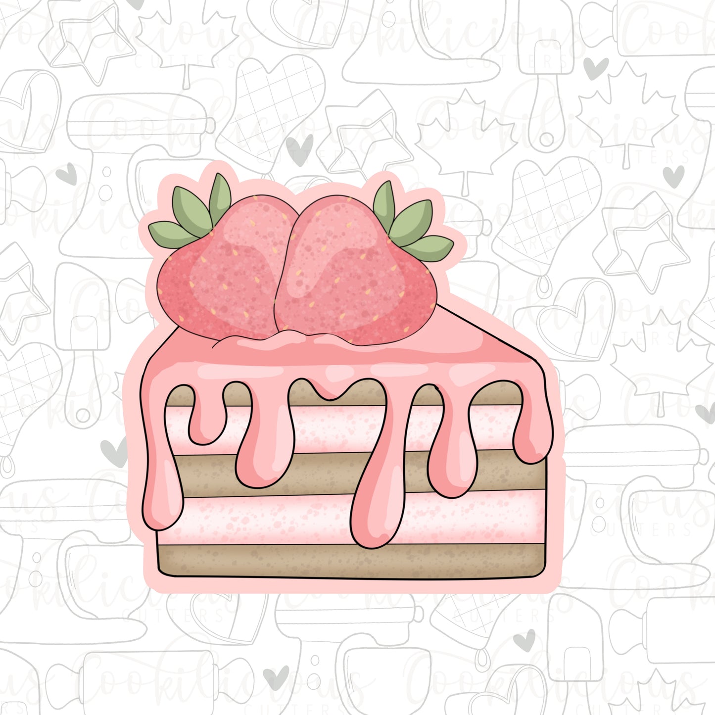 STL - STRAWBERRY CAKE SLICE