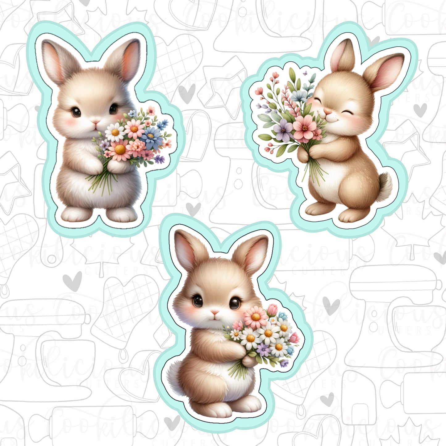 Floral Bunnies Standard Set