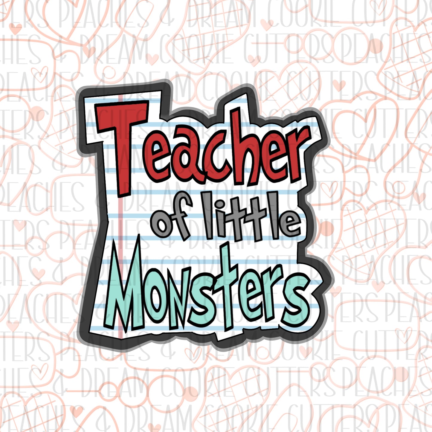 STL - TEACHER OF LITTLE MONSTERS PLAQUE