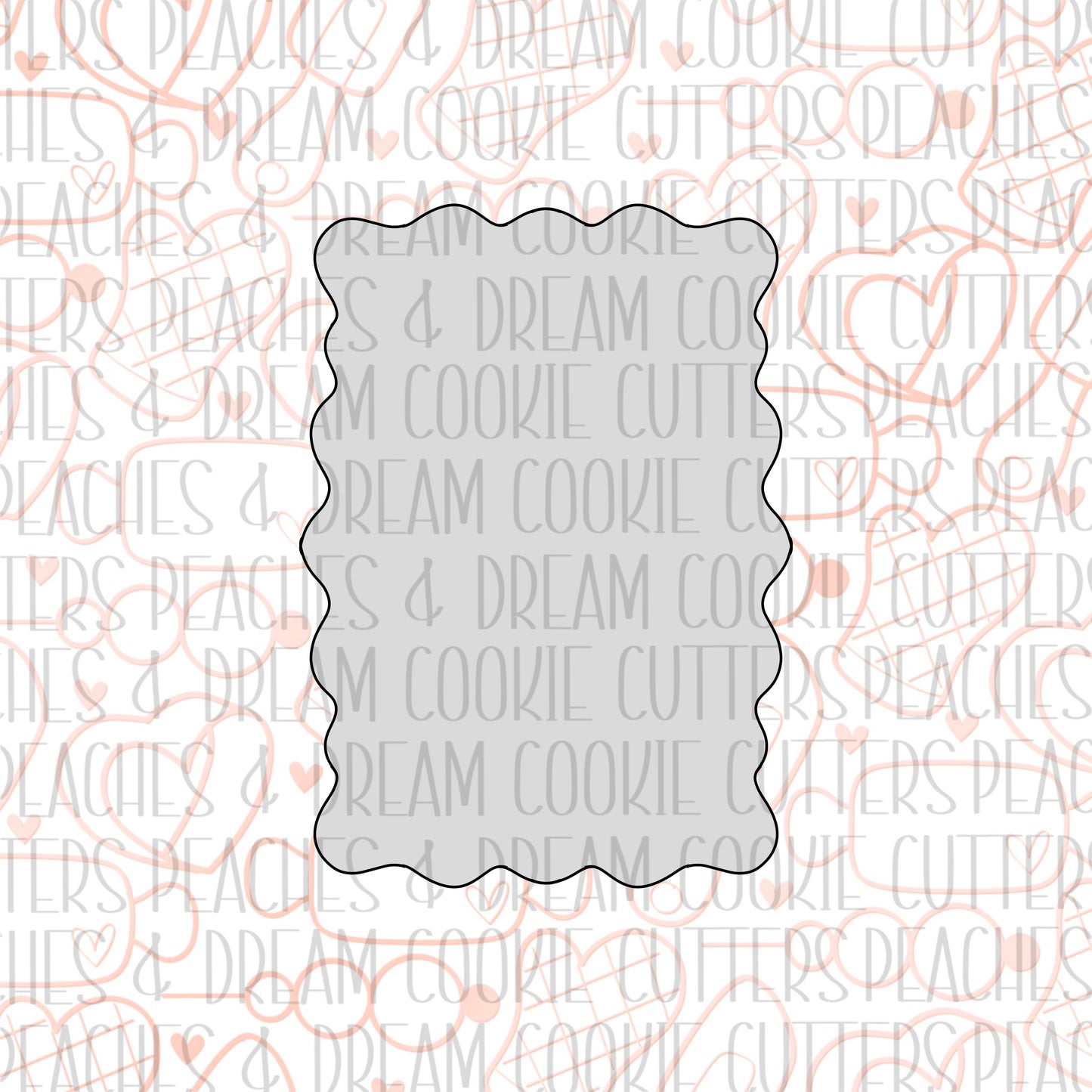 STL - WAVY RECTANGLE PLAQUE