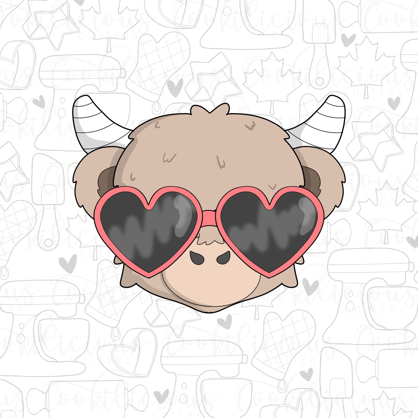 STL - HIGHLAND COW GLASSES
