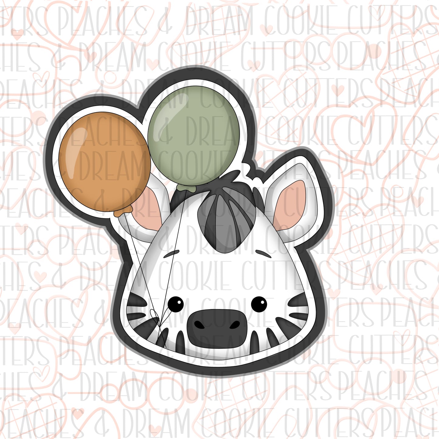 STL - ZEBRA FACE BALLOONS