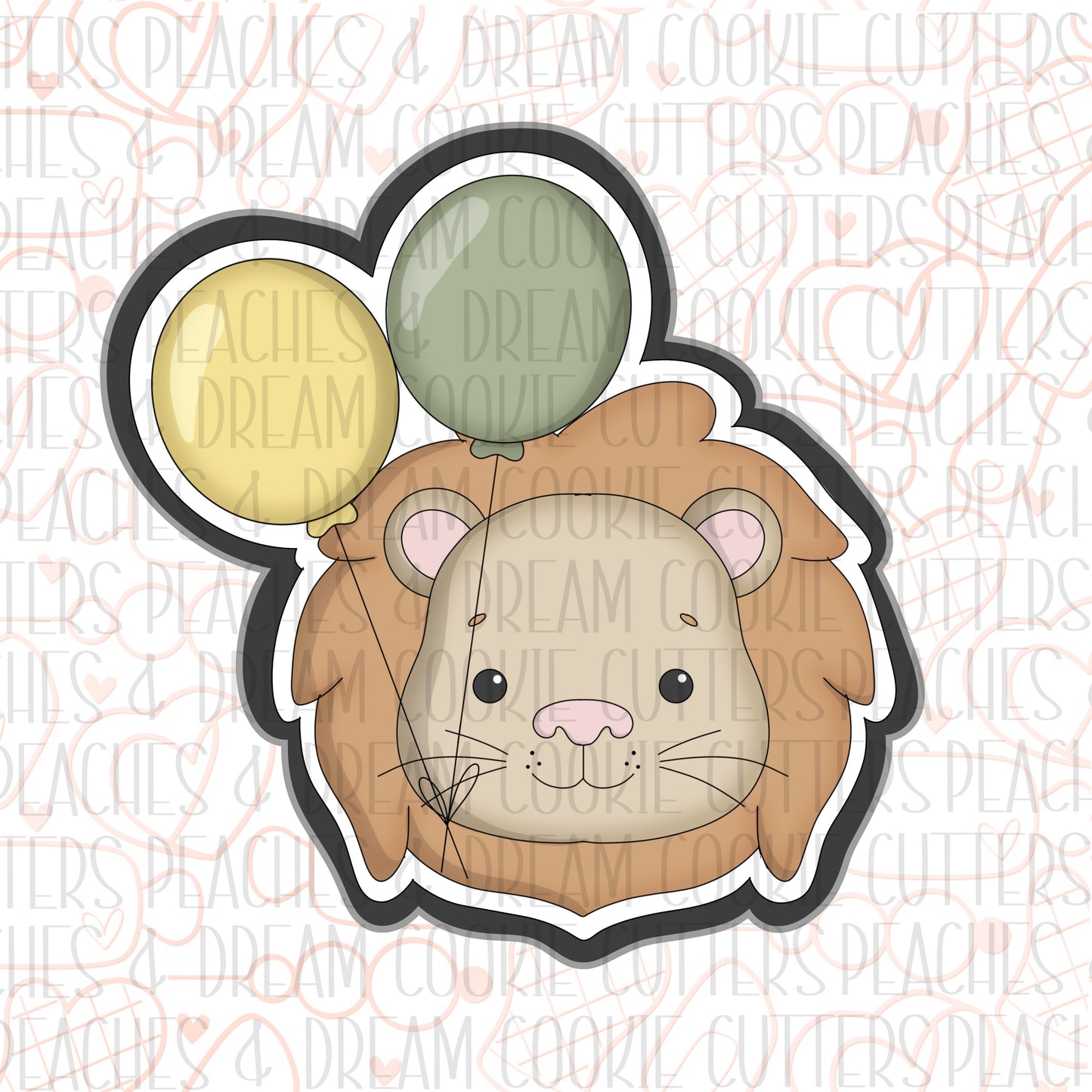 STL - LION FACE BALLOONS