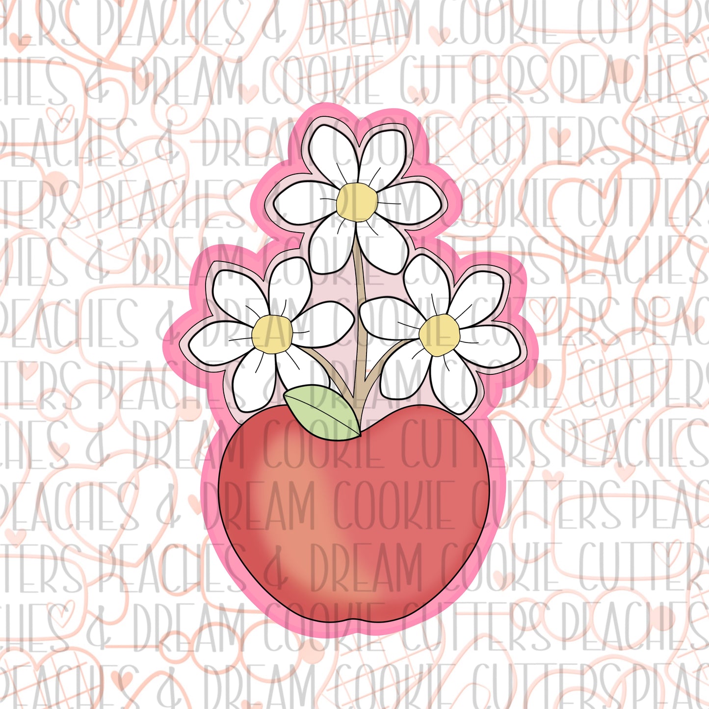 STL - APPLE FLOWER POT