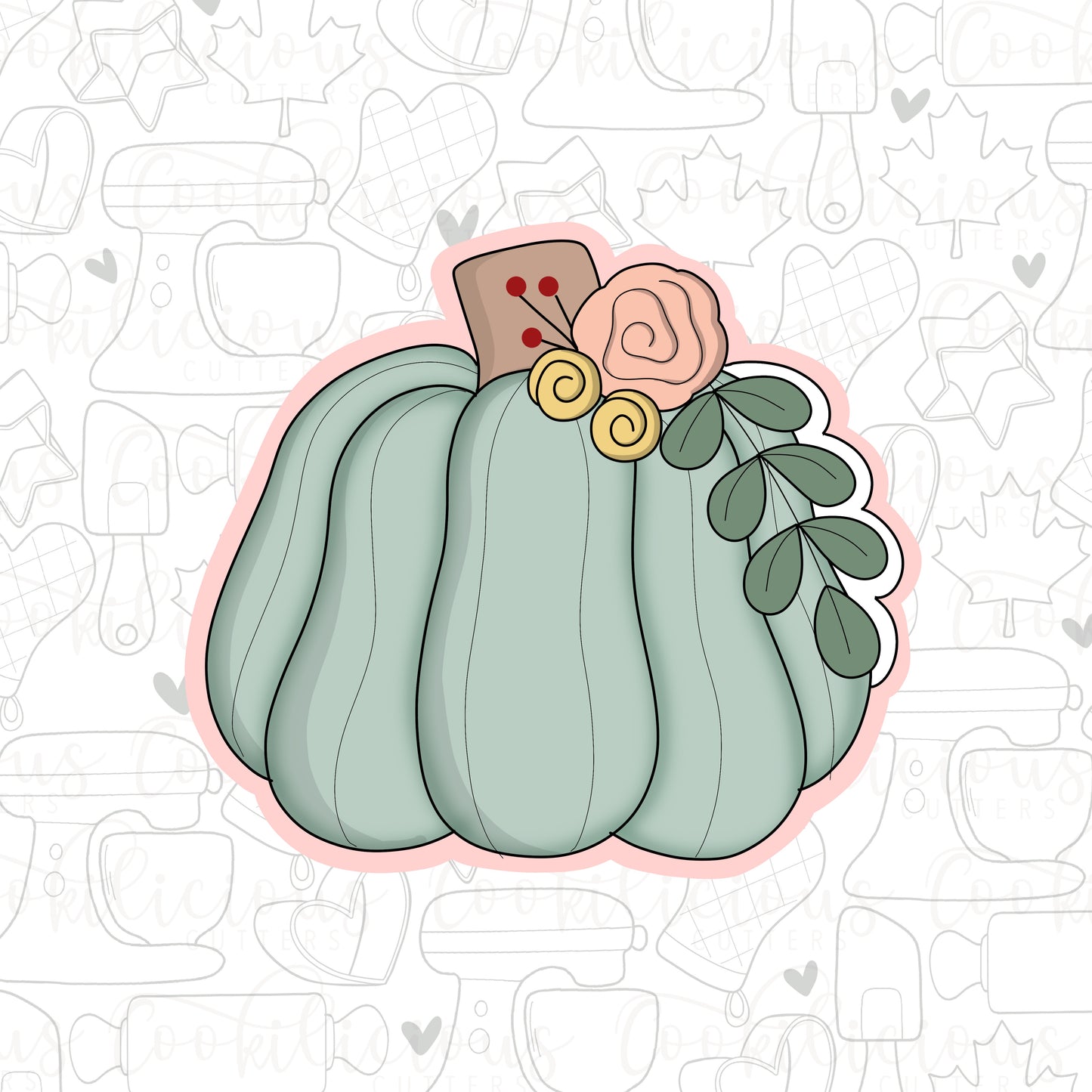 STL - FLORAL CURVY PUMPKIN