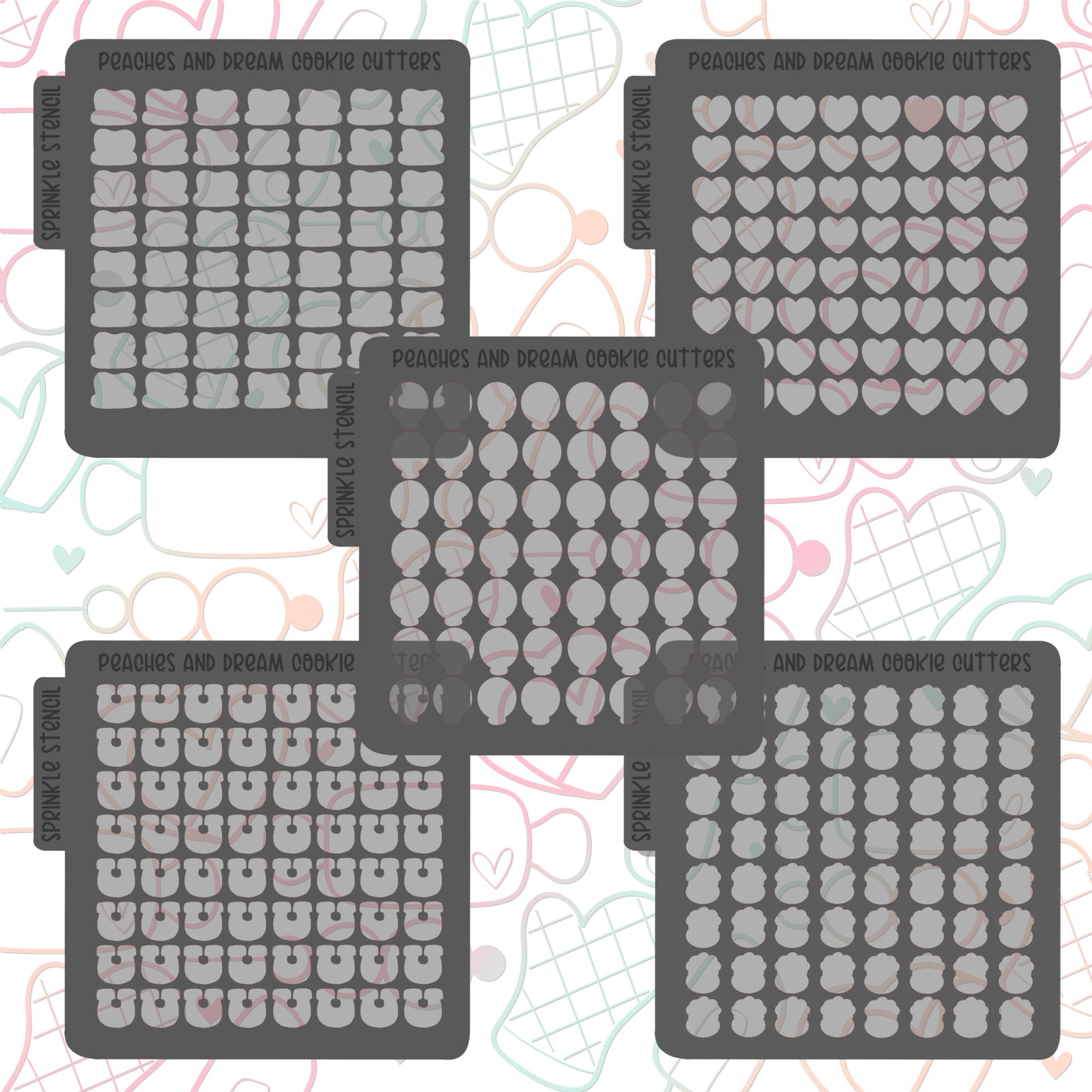 Lucky Marshmallow Sprinkle Stencil Set