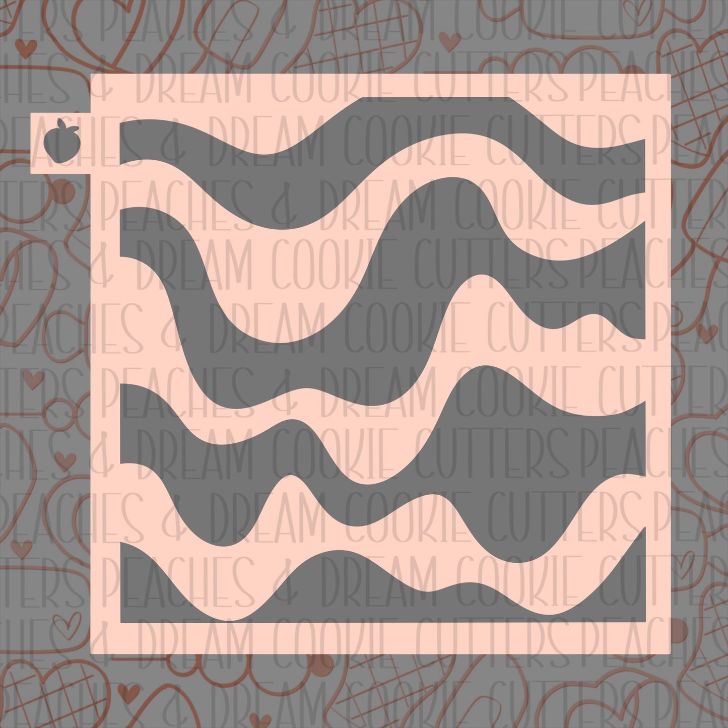 Groovy Waves Stencil
