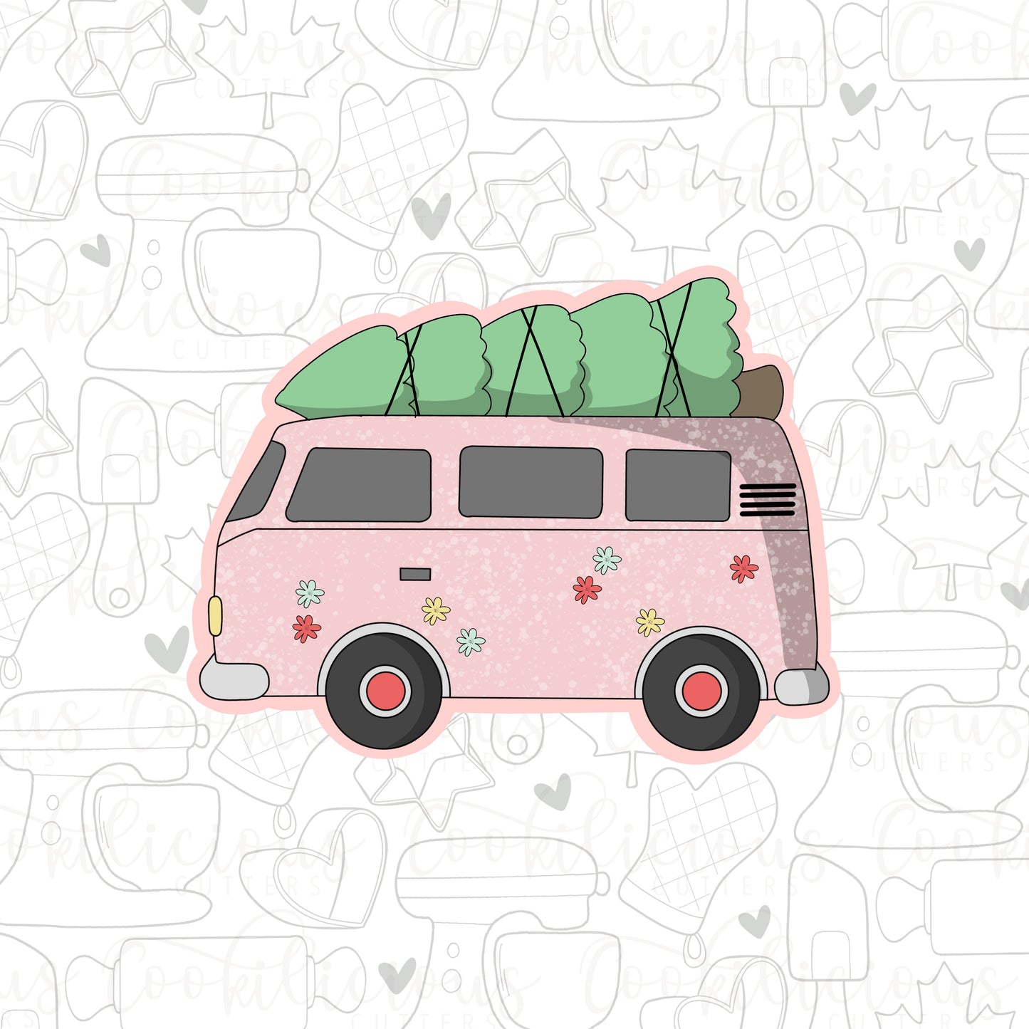 Retro Christmas Van