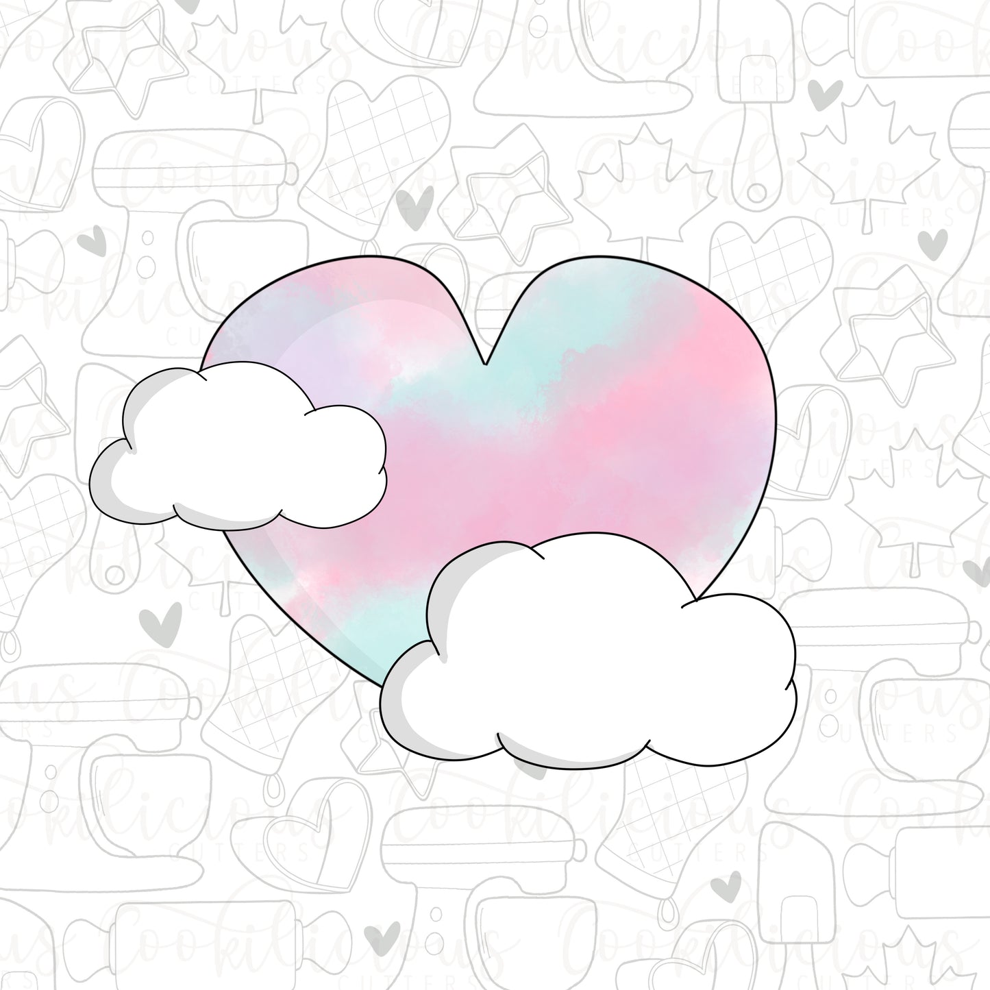 STL - HEART CLOUDS