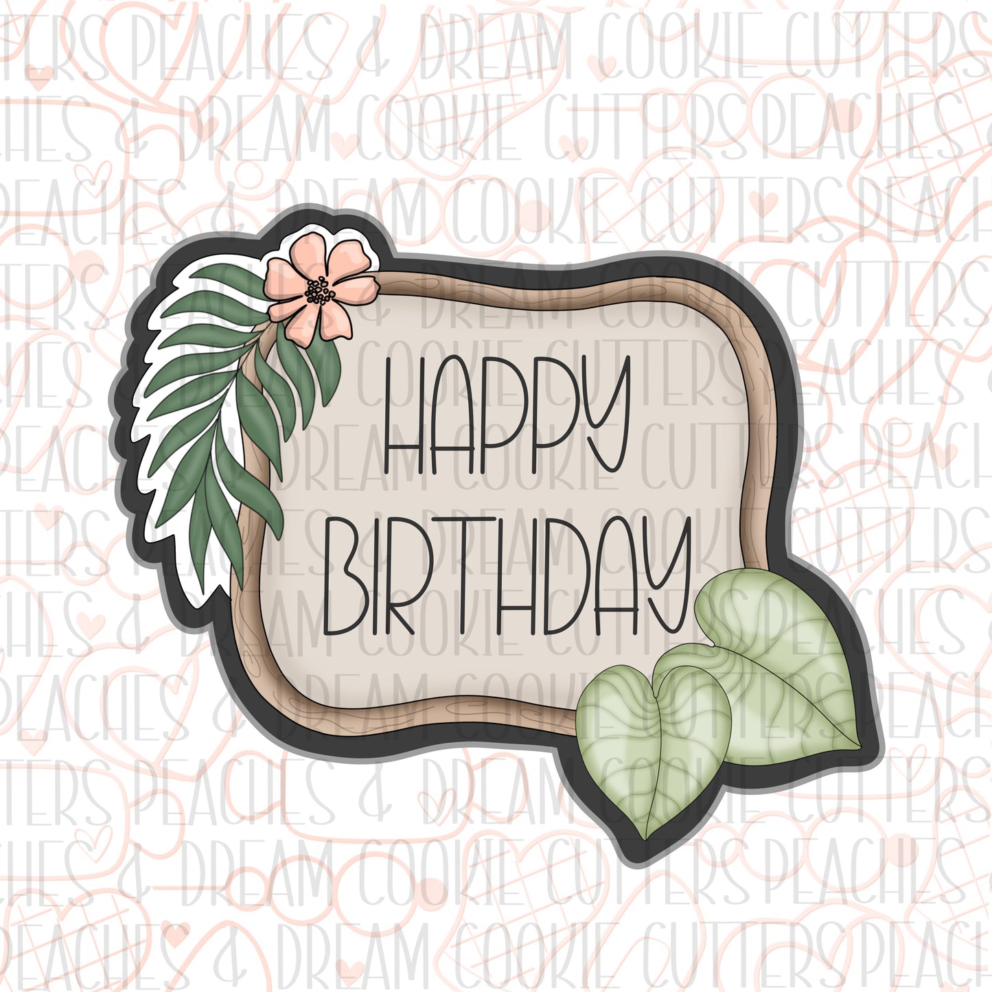 STL - JUNGLE BIRTHDAY PLAQUE
