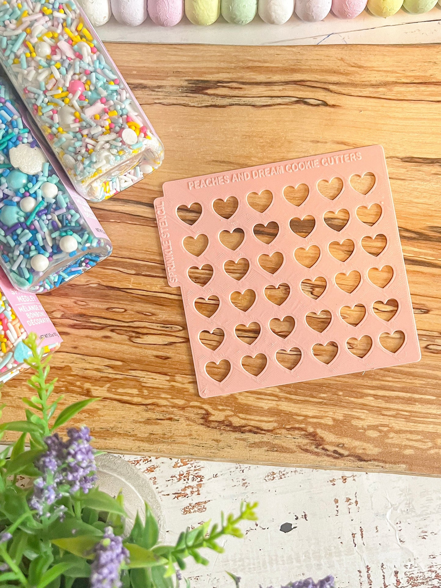 Large Hearts Sprinkle Stencil