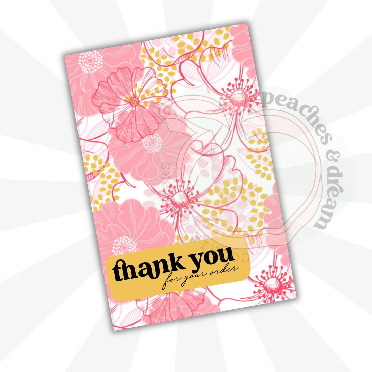 DIGITAL - PINK FLOWERS - COOKIE CARD
