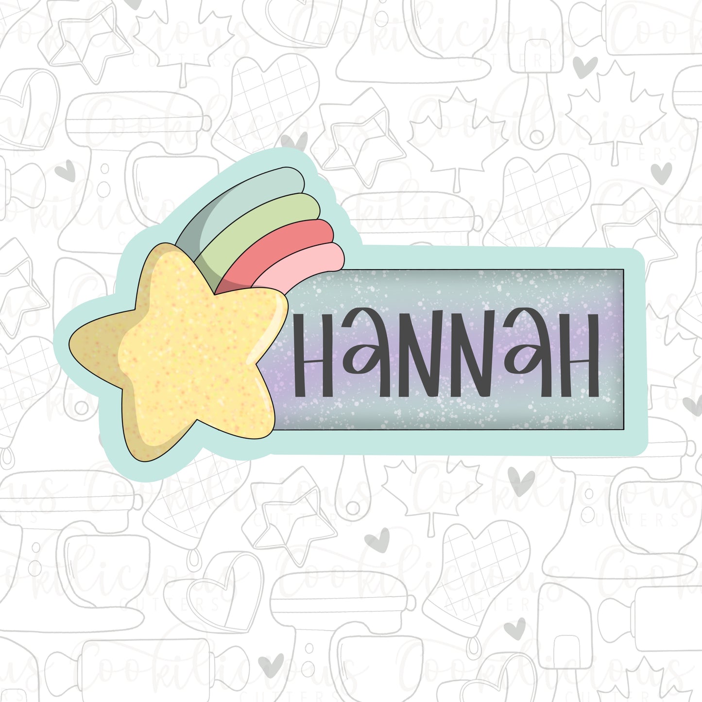 STL - SHOOTING STAR NAME PLAQUE