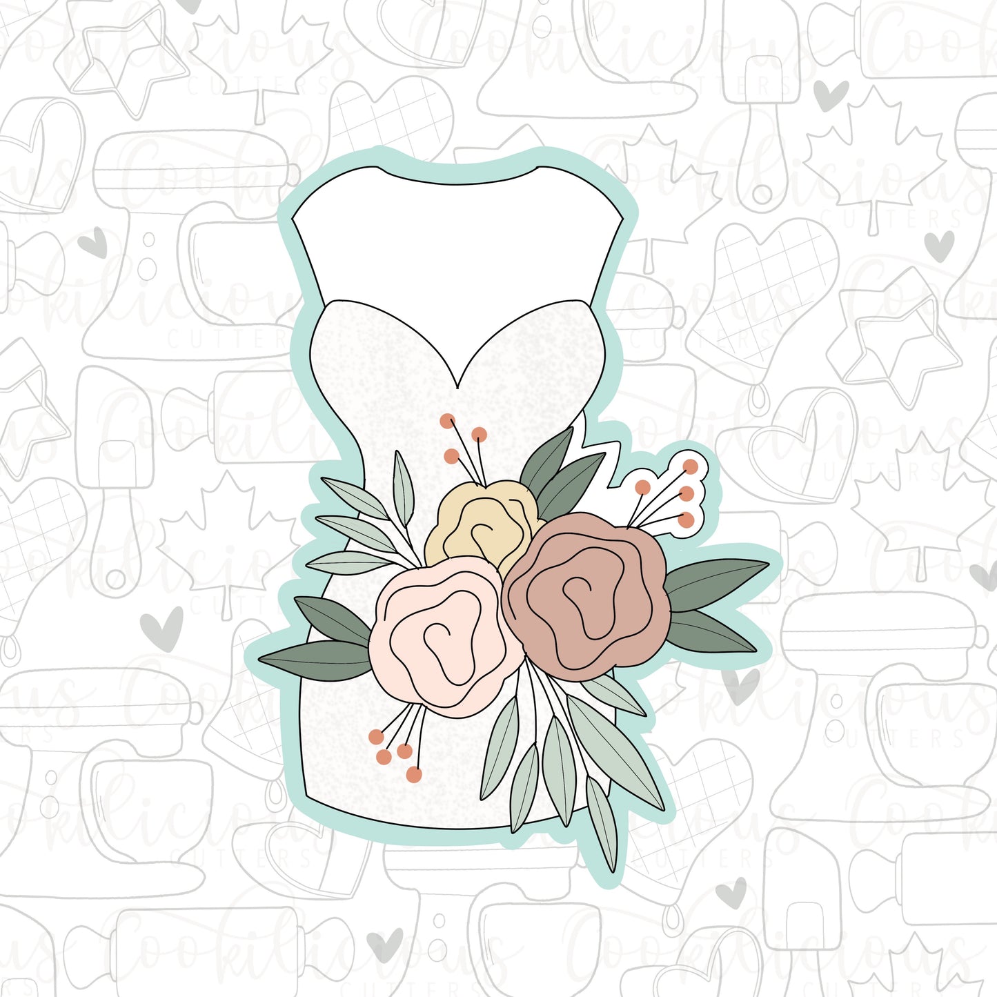 STL - FLORAL WEDDING GOWN