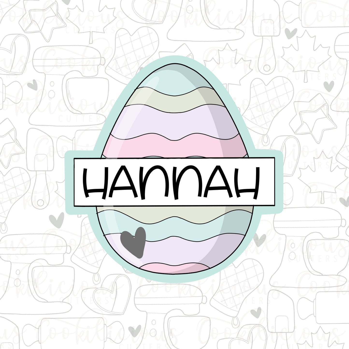 STL - EGG NAME PLAQUE