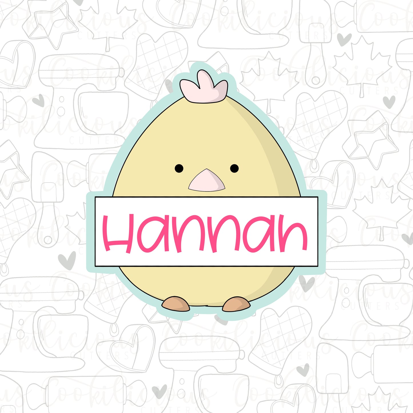 Chubby Chick Name Plaque