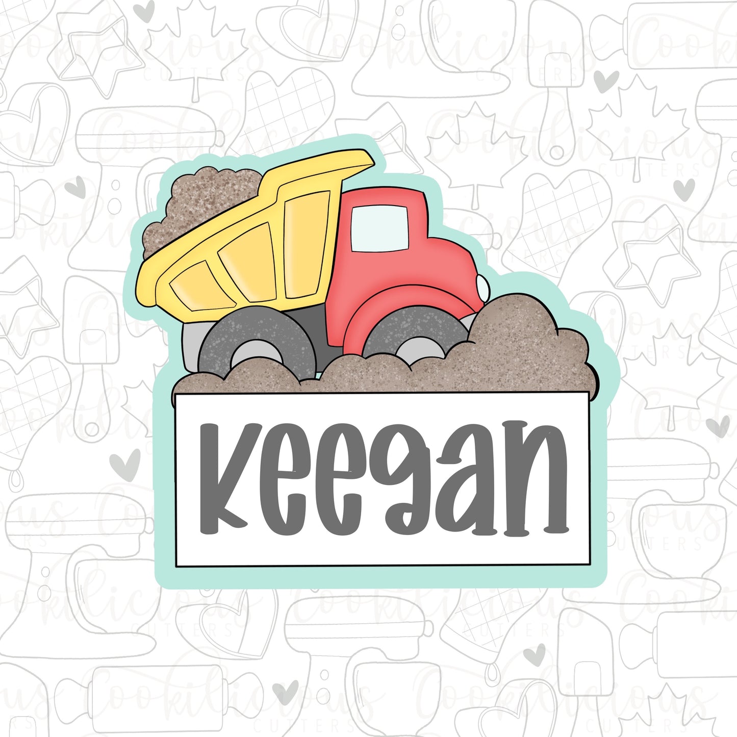 STL - DUMP TRUCK NAME PLAQUE