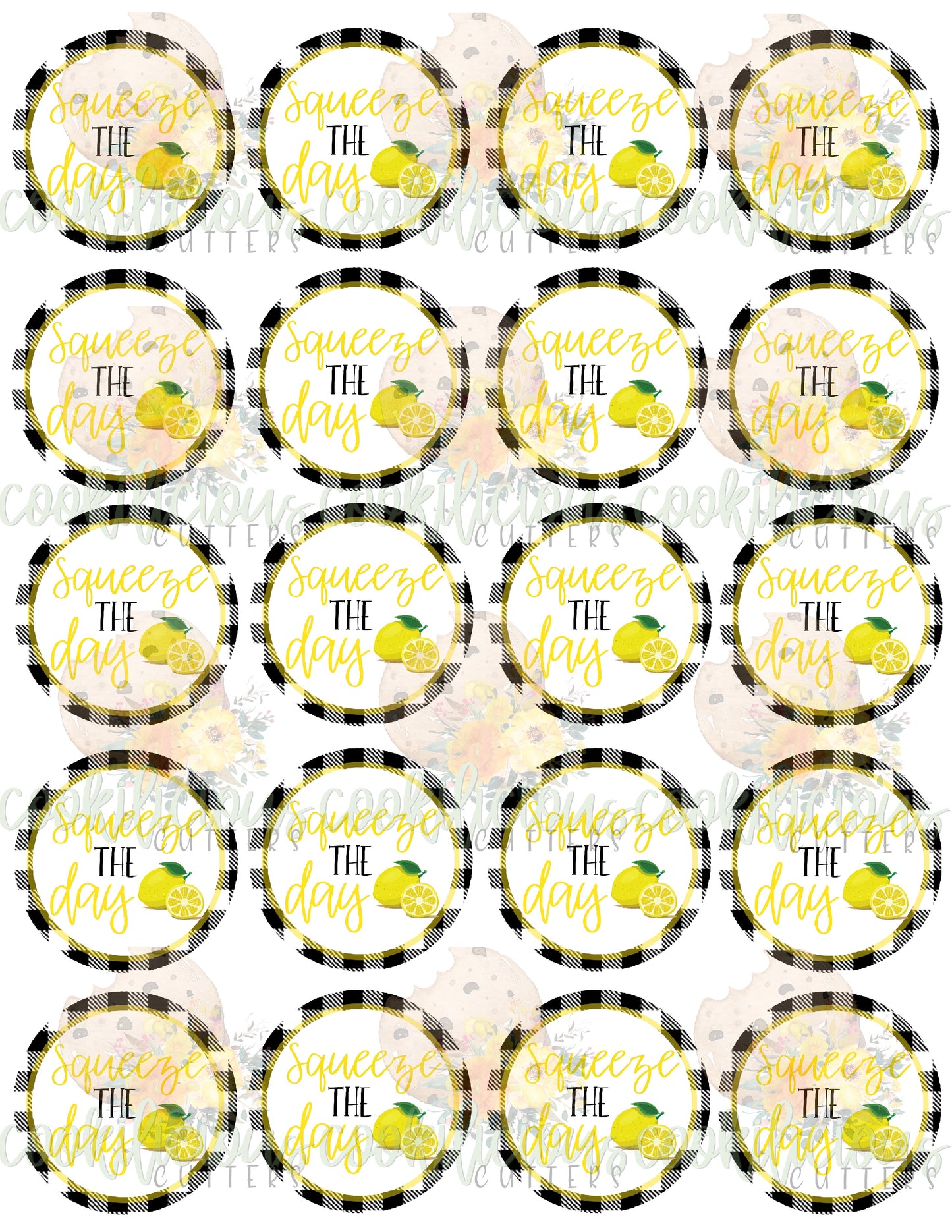 Squeeze the Day Circle Tags