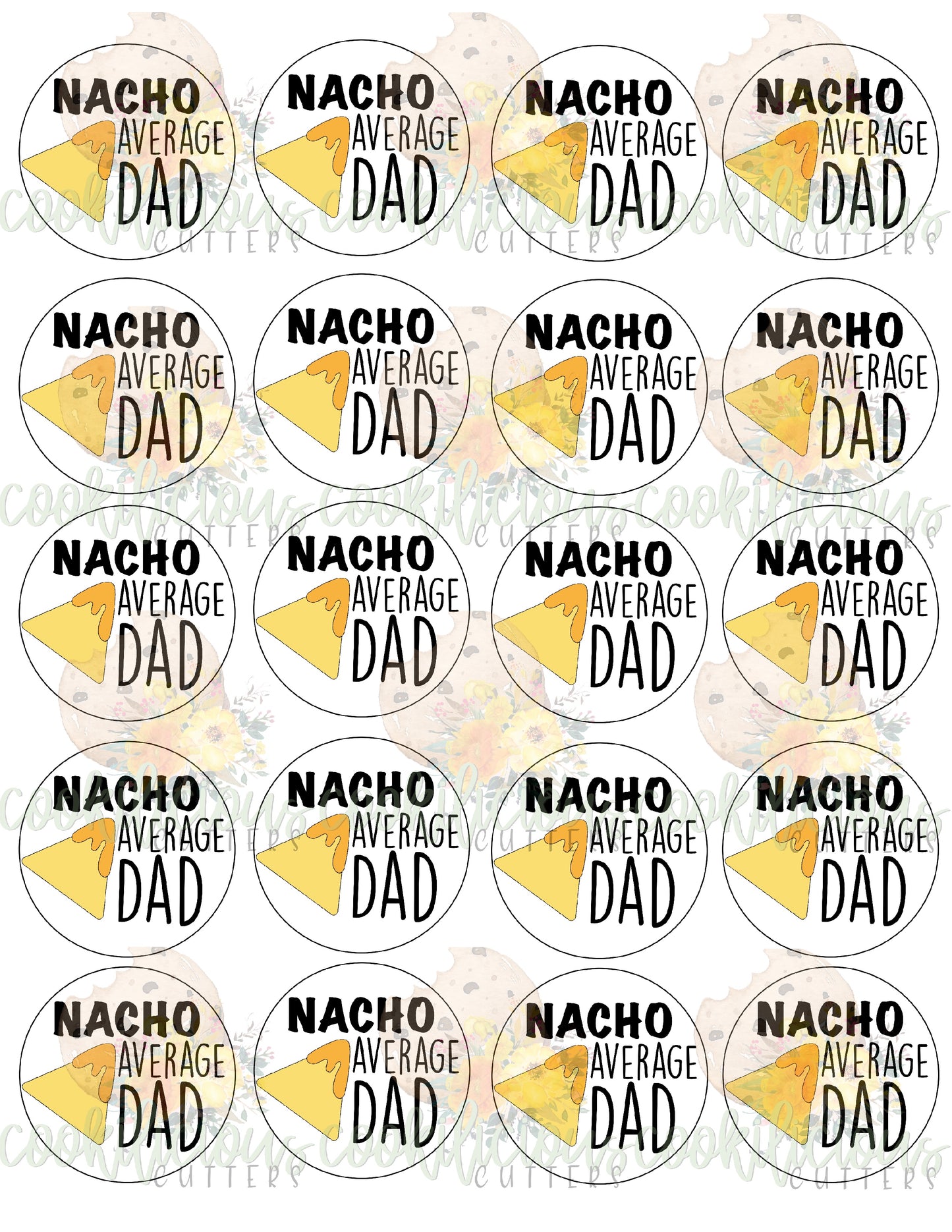 Nacho Average Dad Circle Tags