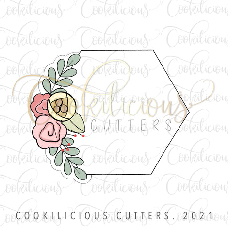 STL - FLORAL HEXAGON
