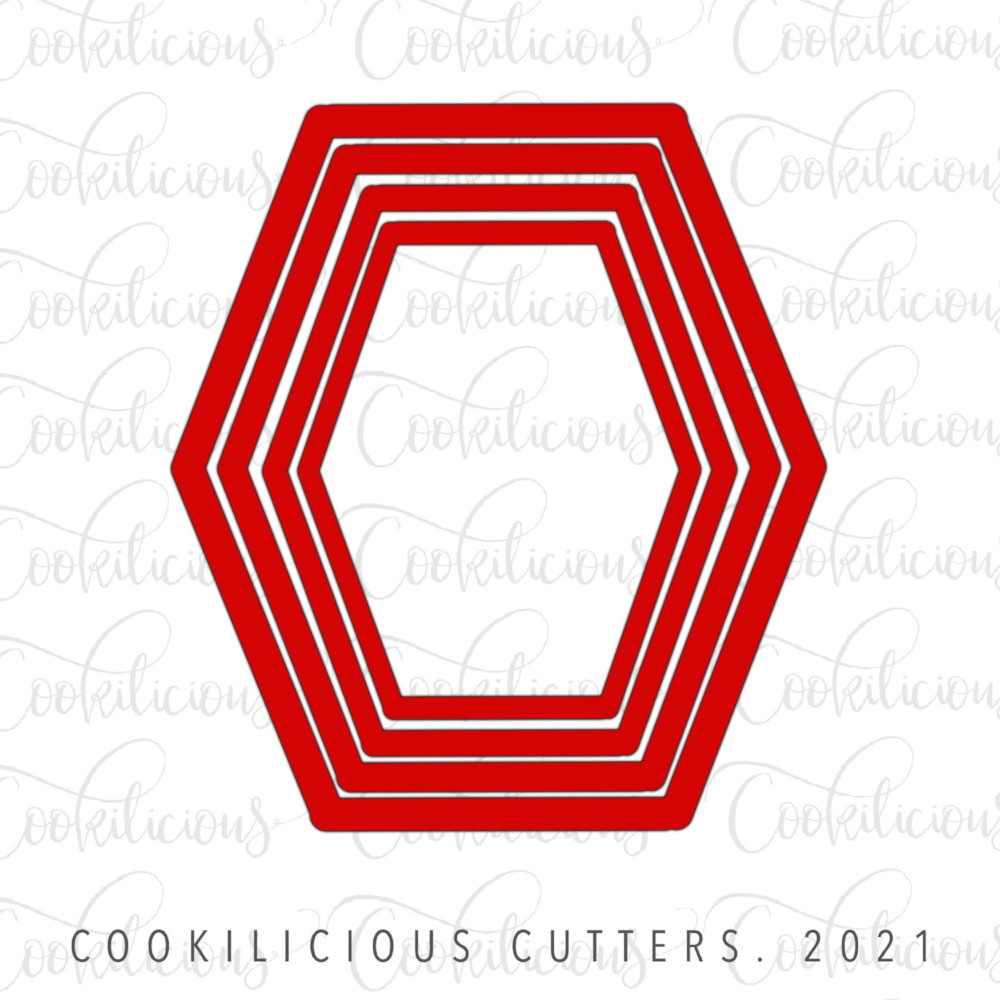 Elongated Hexagon Nesting Cutters