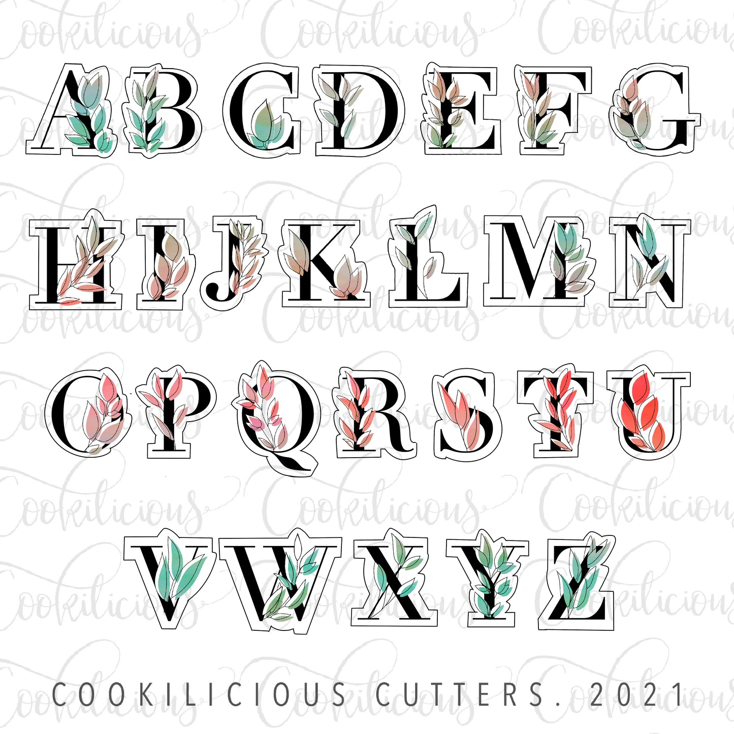 Floral Alphabet - Singles