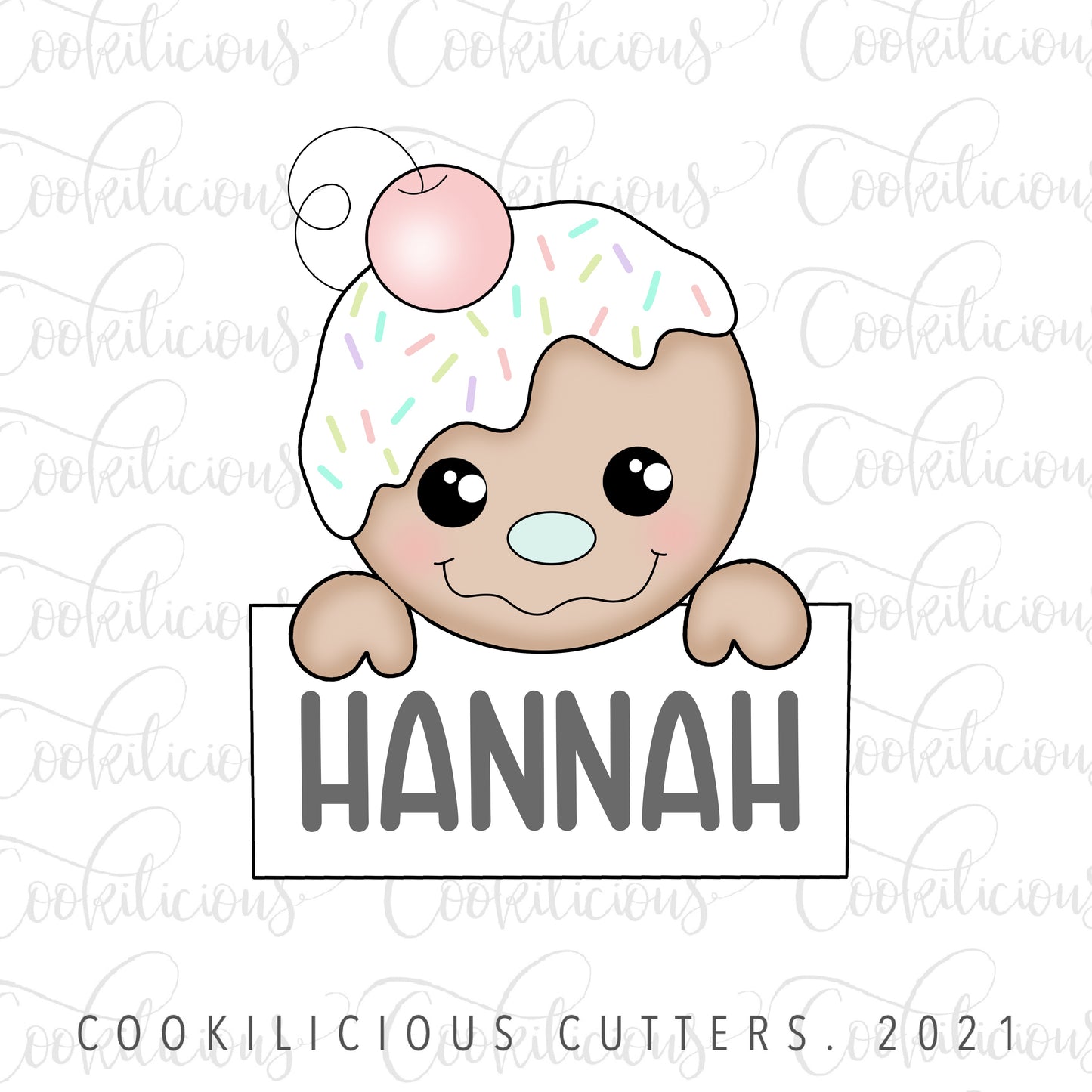 Ice Cream Gingerbread Girl Plaque