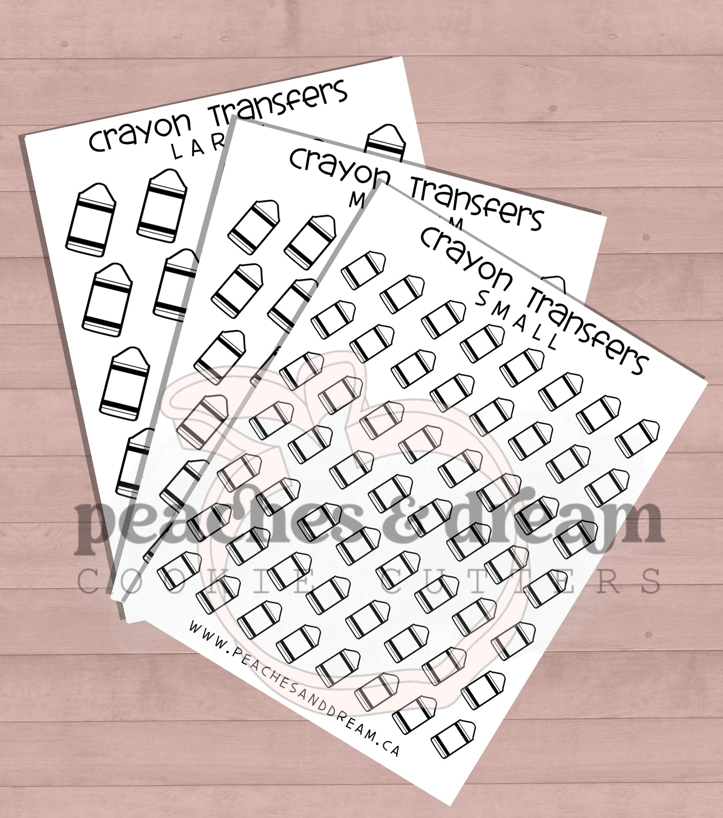 Crayon Royal Icing Transfer Sheet