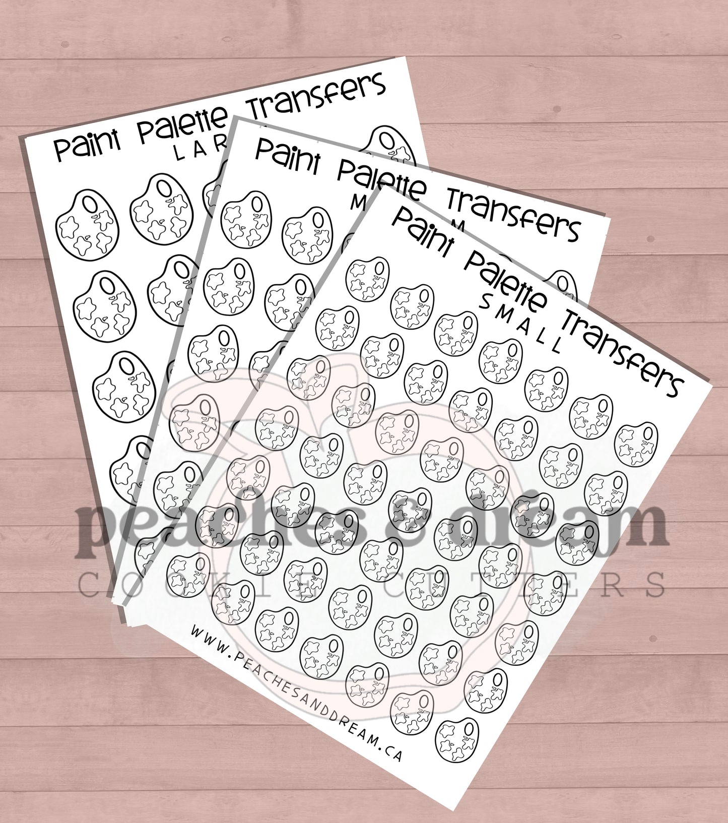 Paint Palette Royal Icing Transfer Sheet