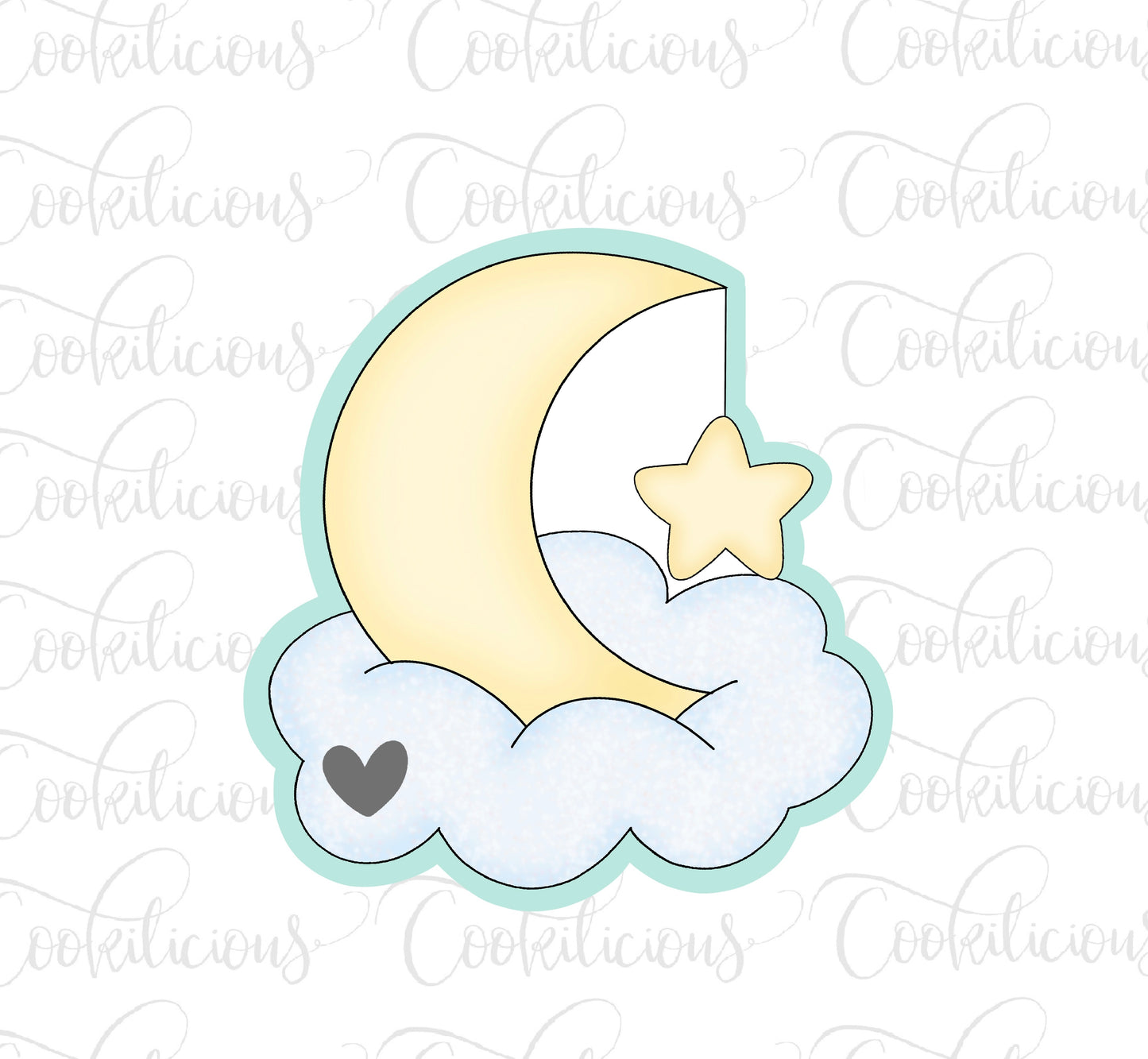 STL - MOON AND CLOUD