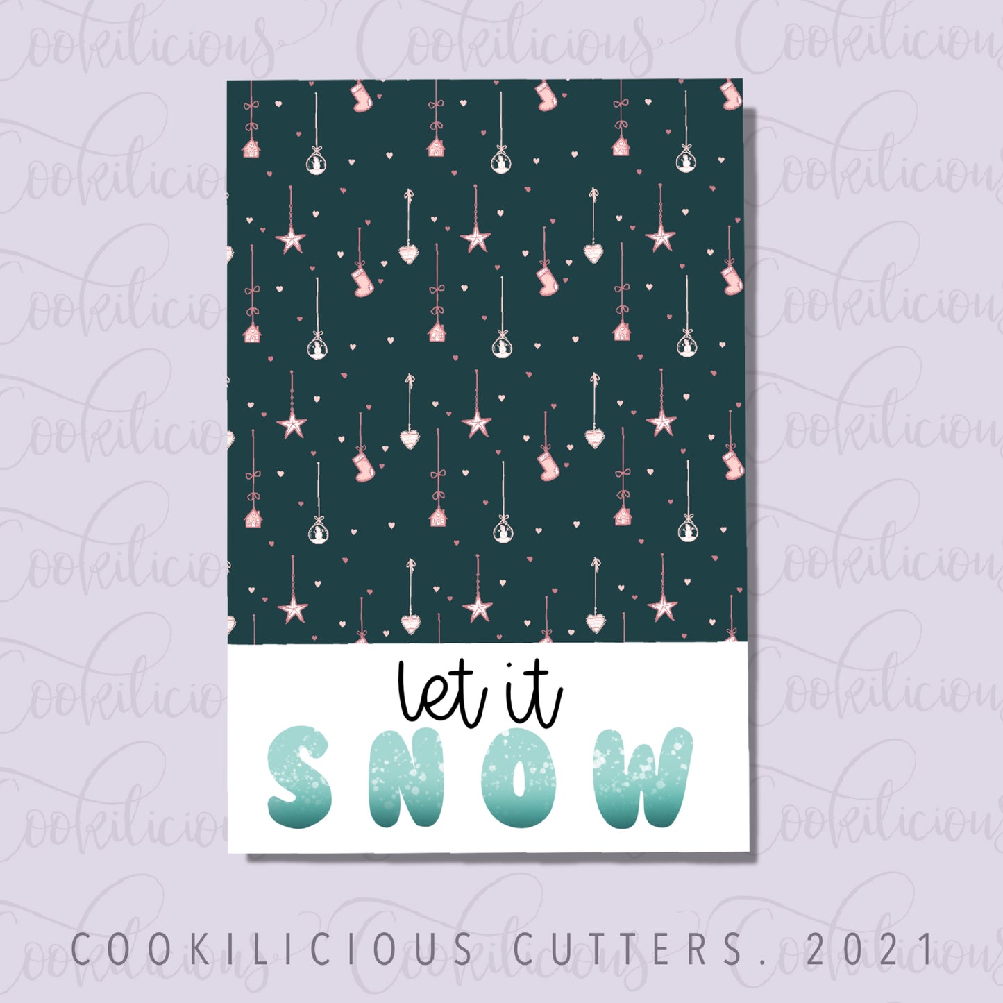 Let It Snow Rectangle Tag