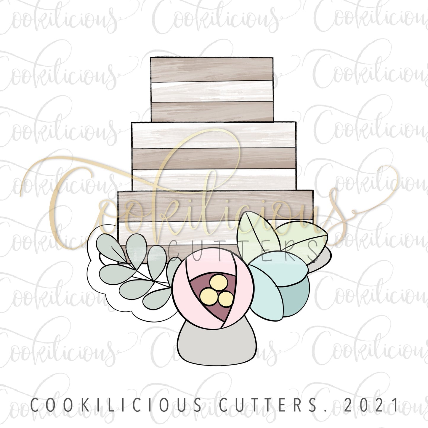 STL - FLORAL CAKE