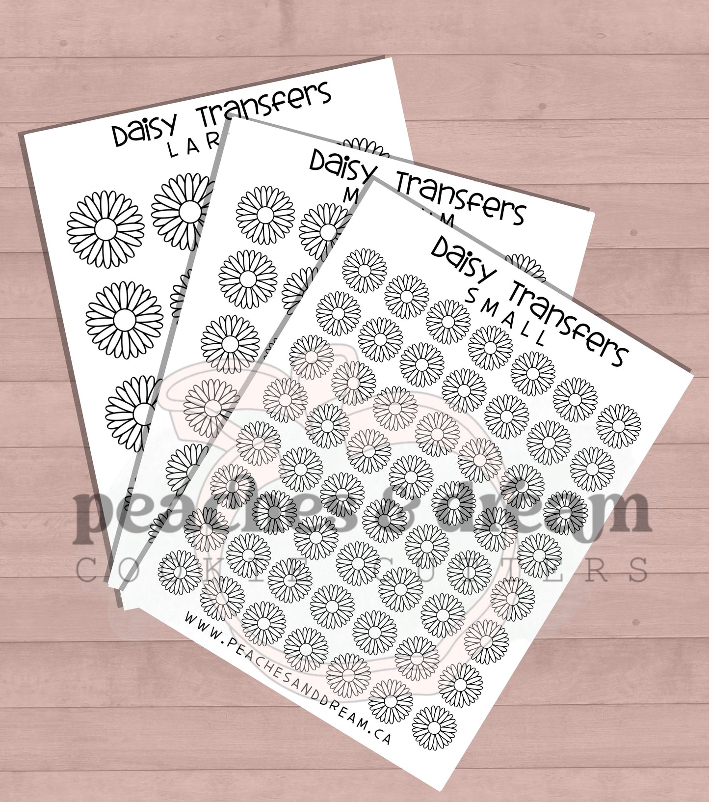 Daisy Royal Icing Transfer Sheet