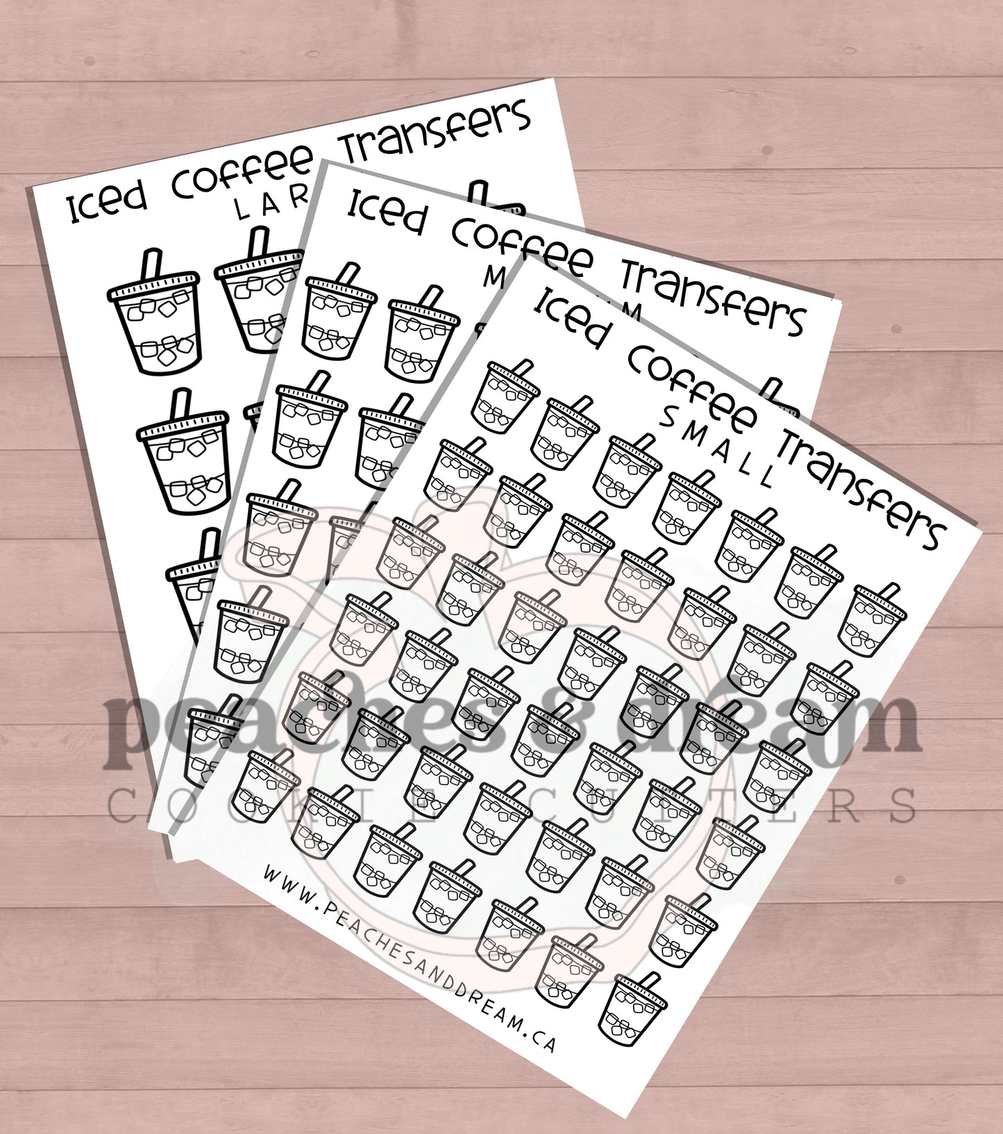 Iced Coffee Royal Icing Transfer Sheet