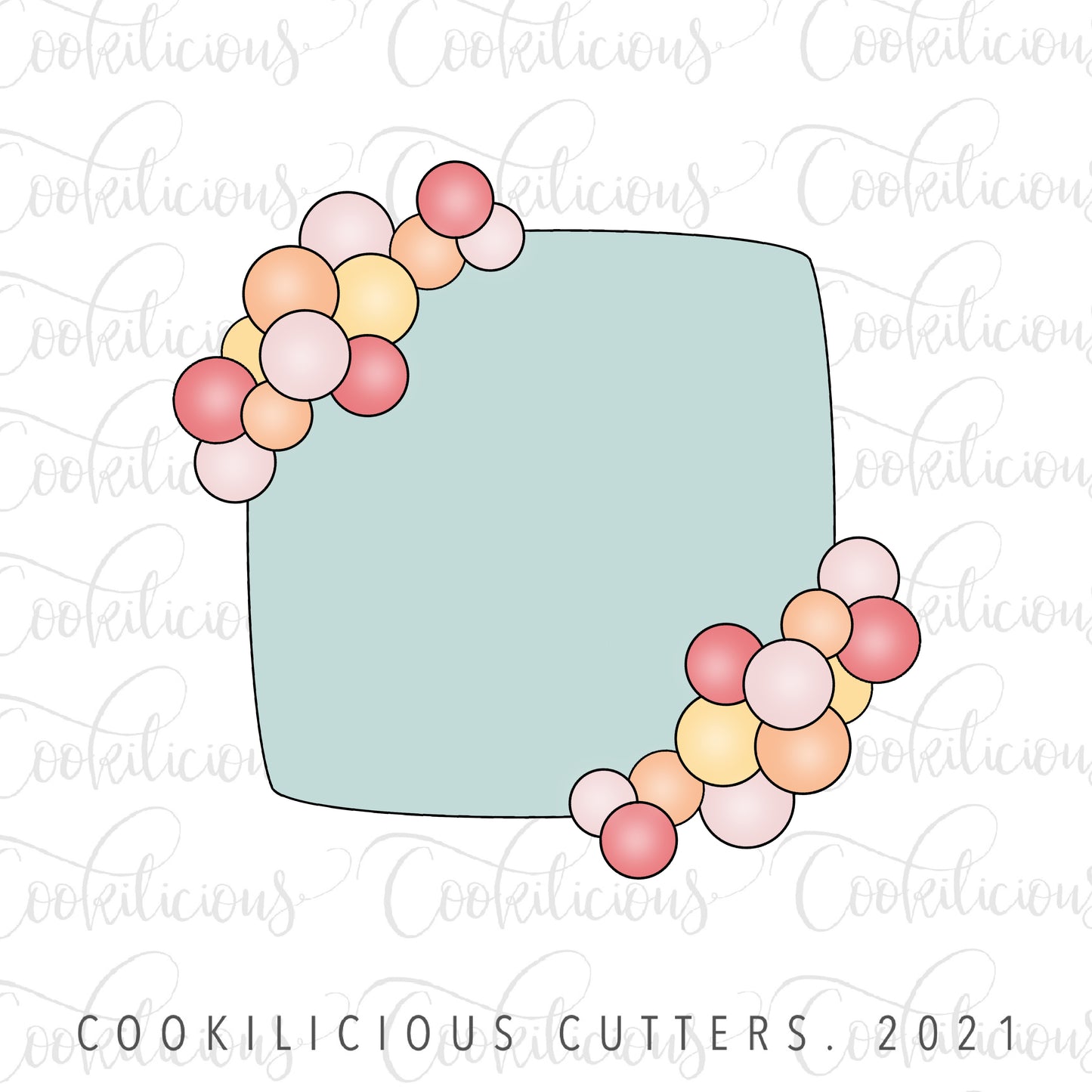 Rounded Square Balloon Plaque