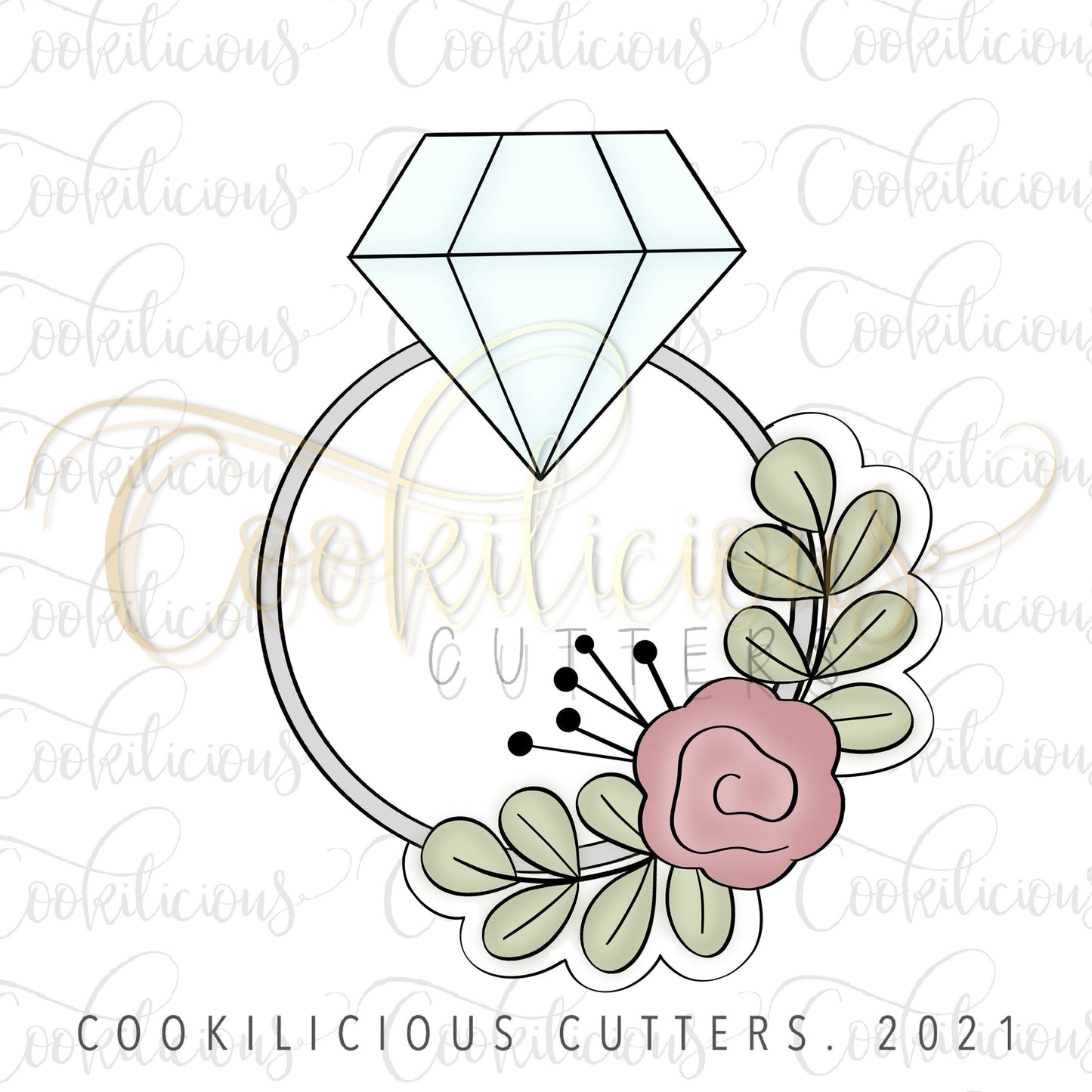 STL - FLORAL RING