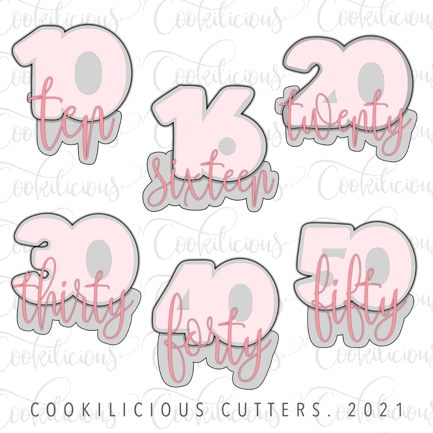 Hand Lettered Milestone Numbers
