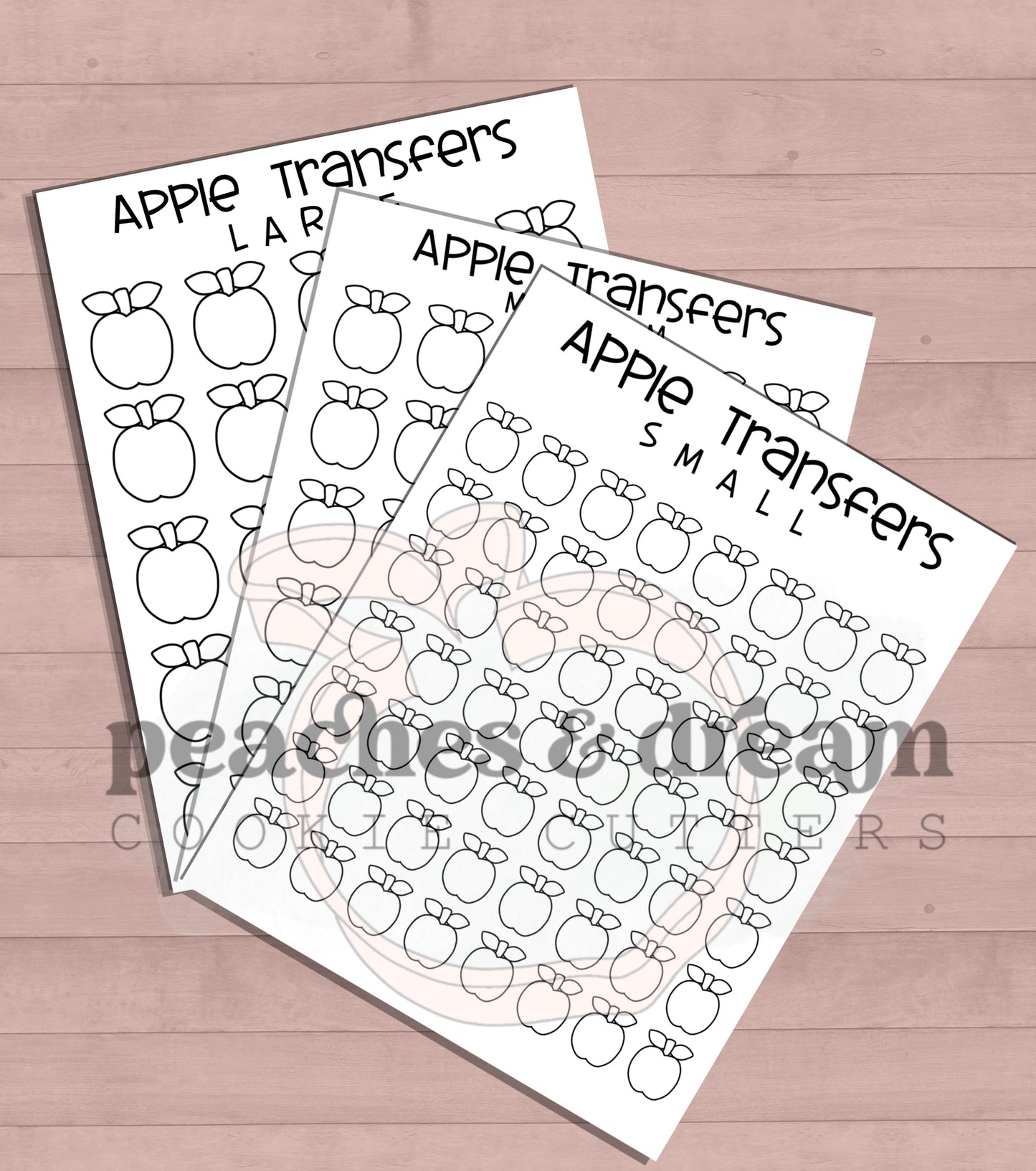 Apple Royal Icing Transfer Sheet