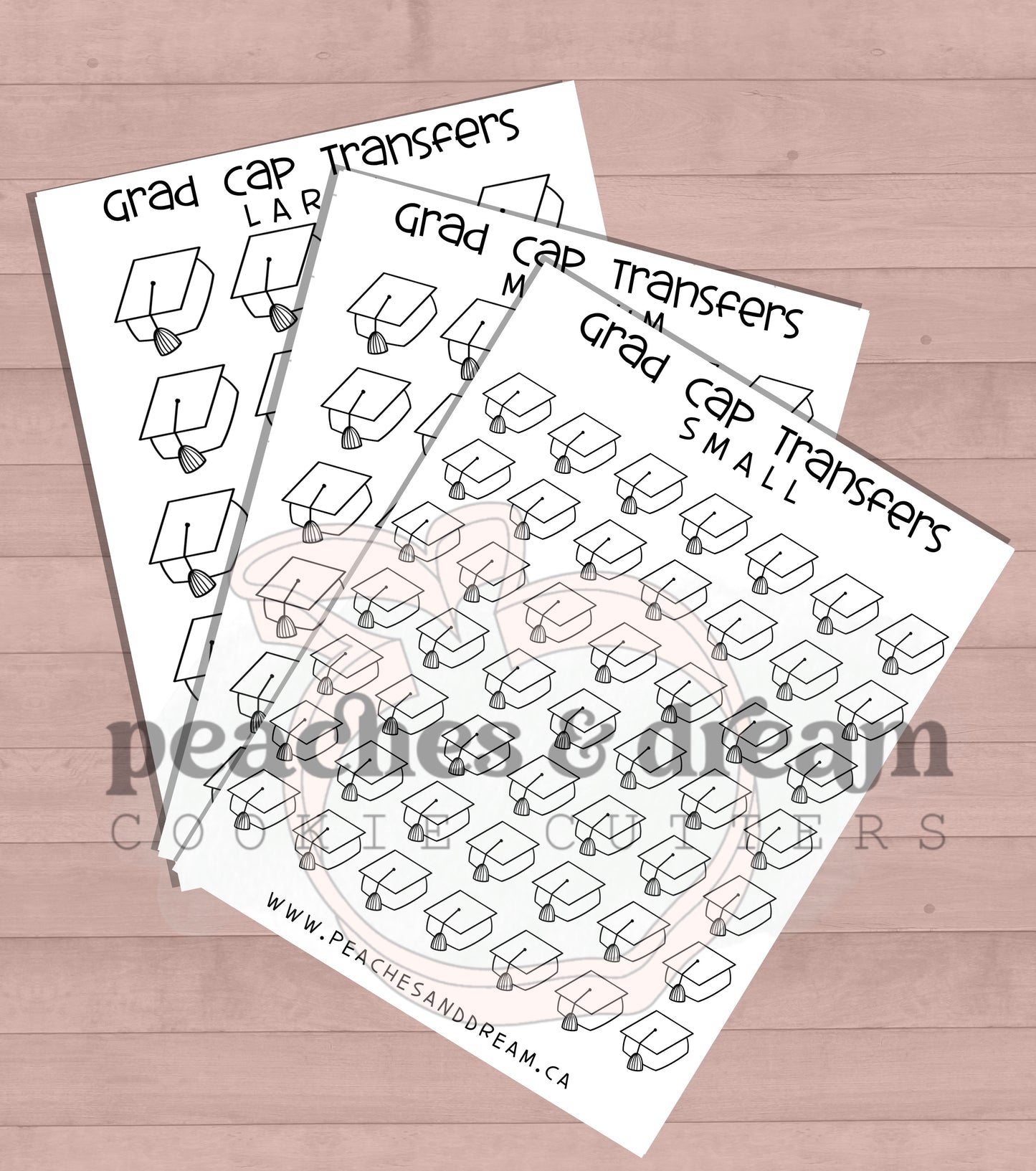 Grad Cap Royal Icing Transfer Sheet