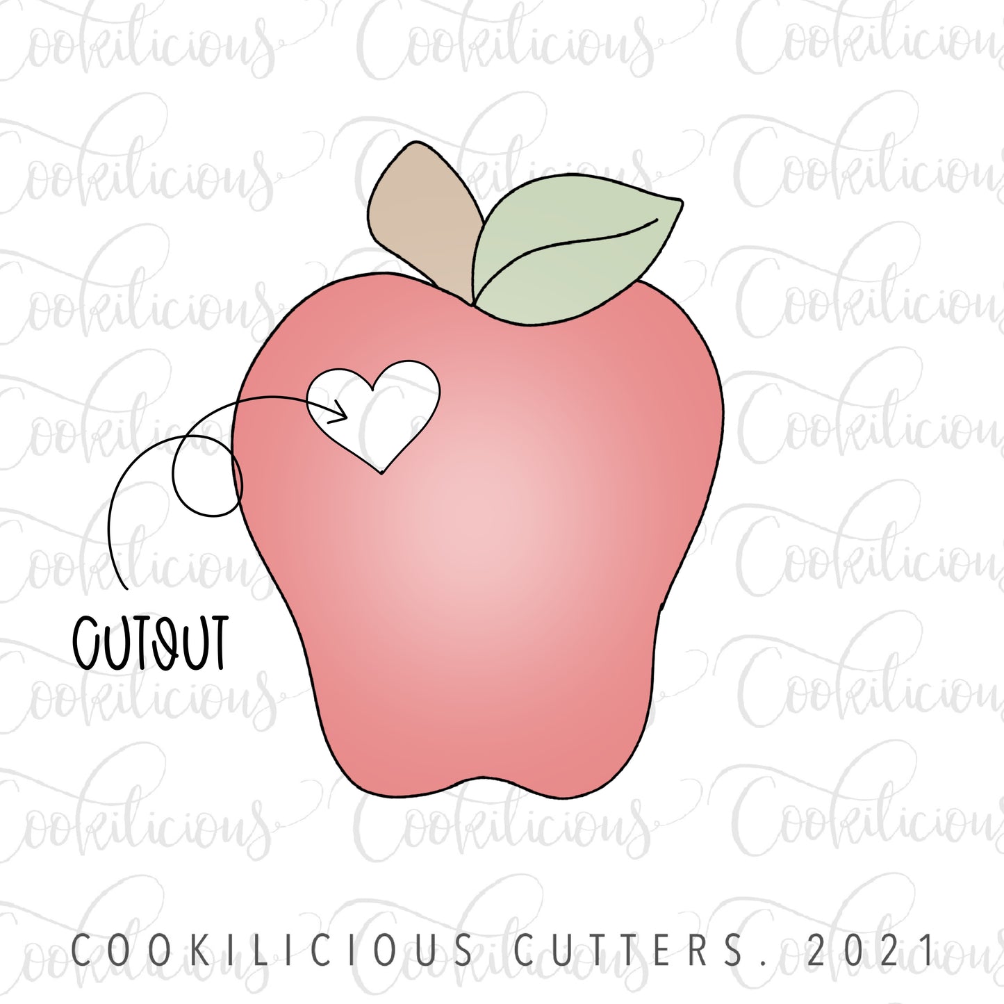 Tall Apple with Cutout