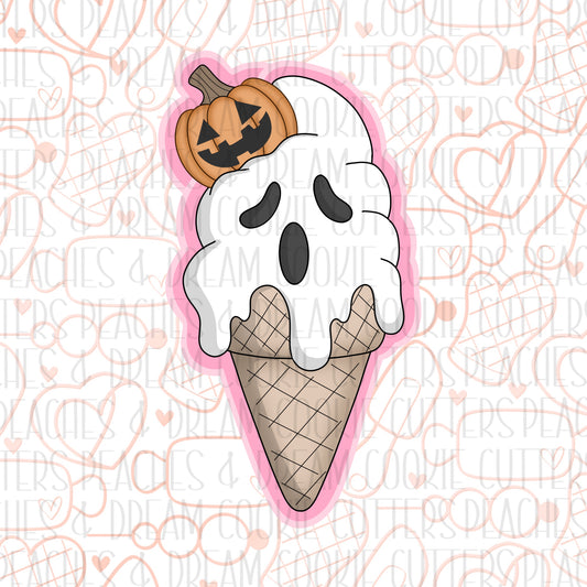 STL - GHOST ICE CREAM PUMPKIN